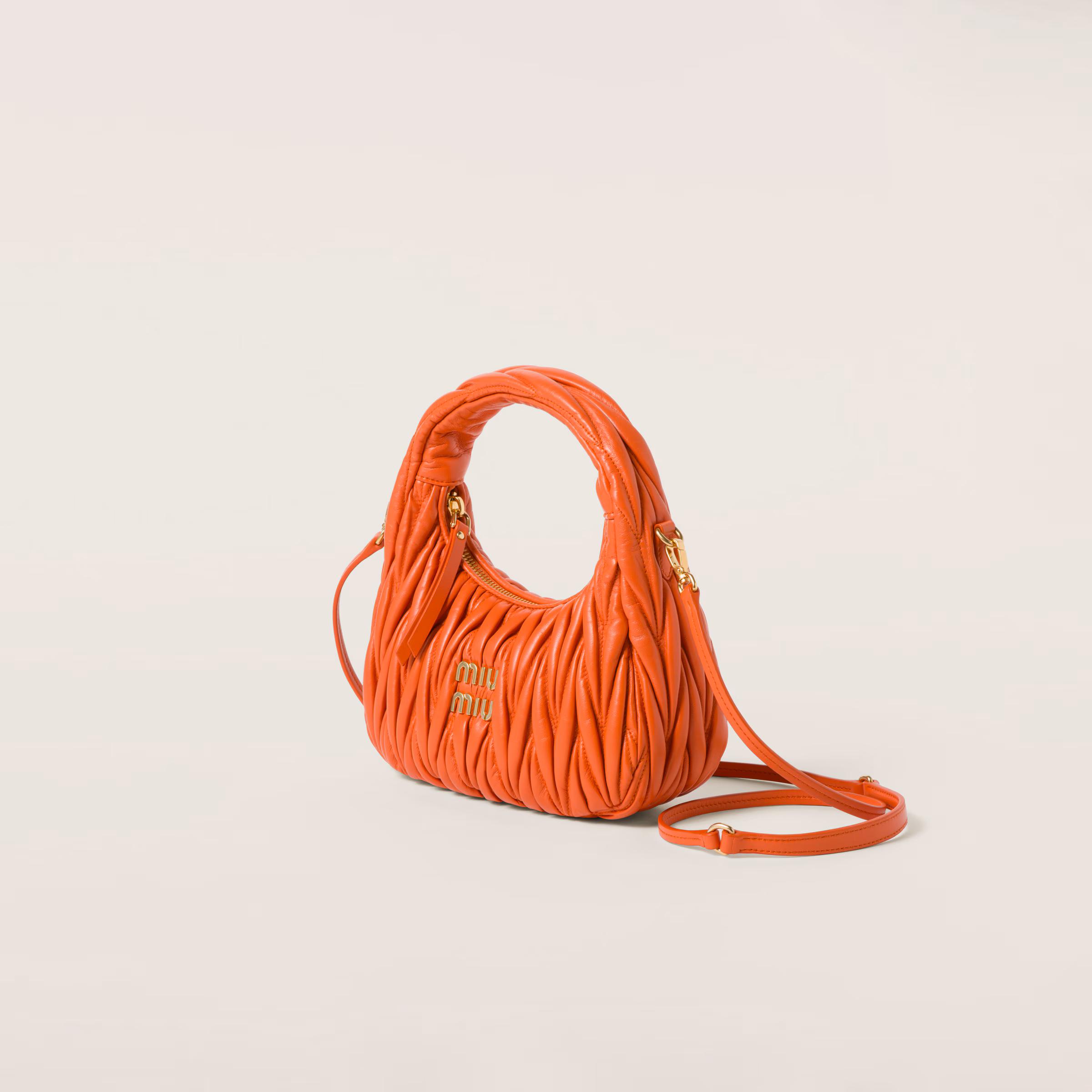Wander Matelassé Nappa Leather Hobo Bag