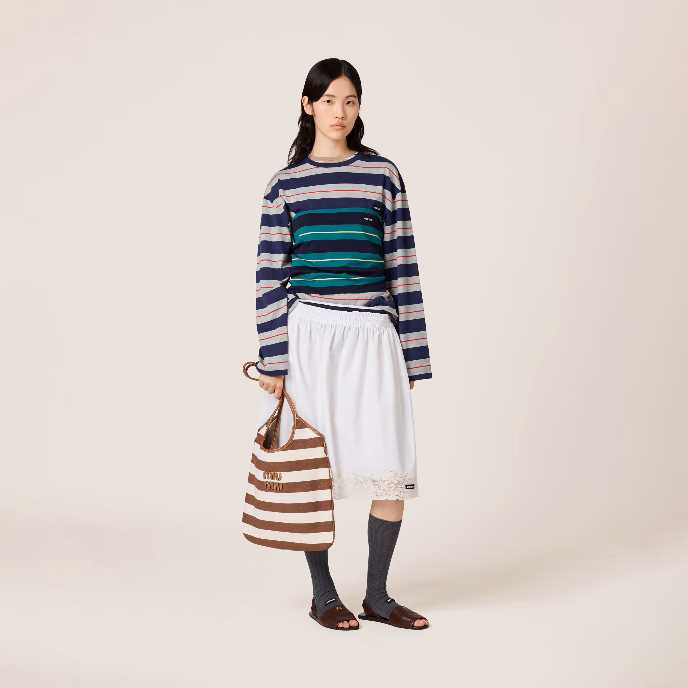 Striped Jersey Top