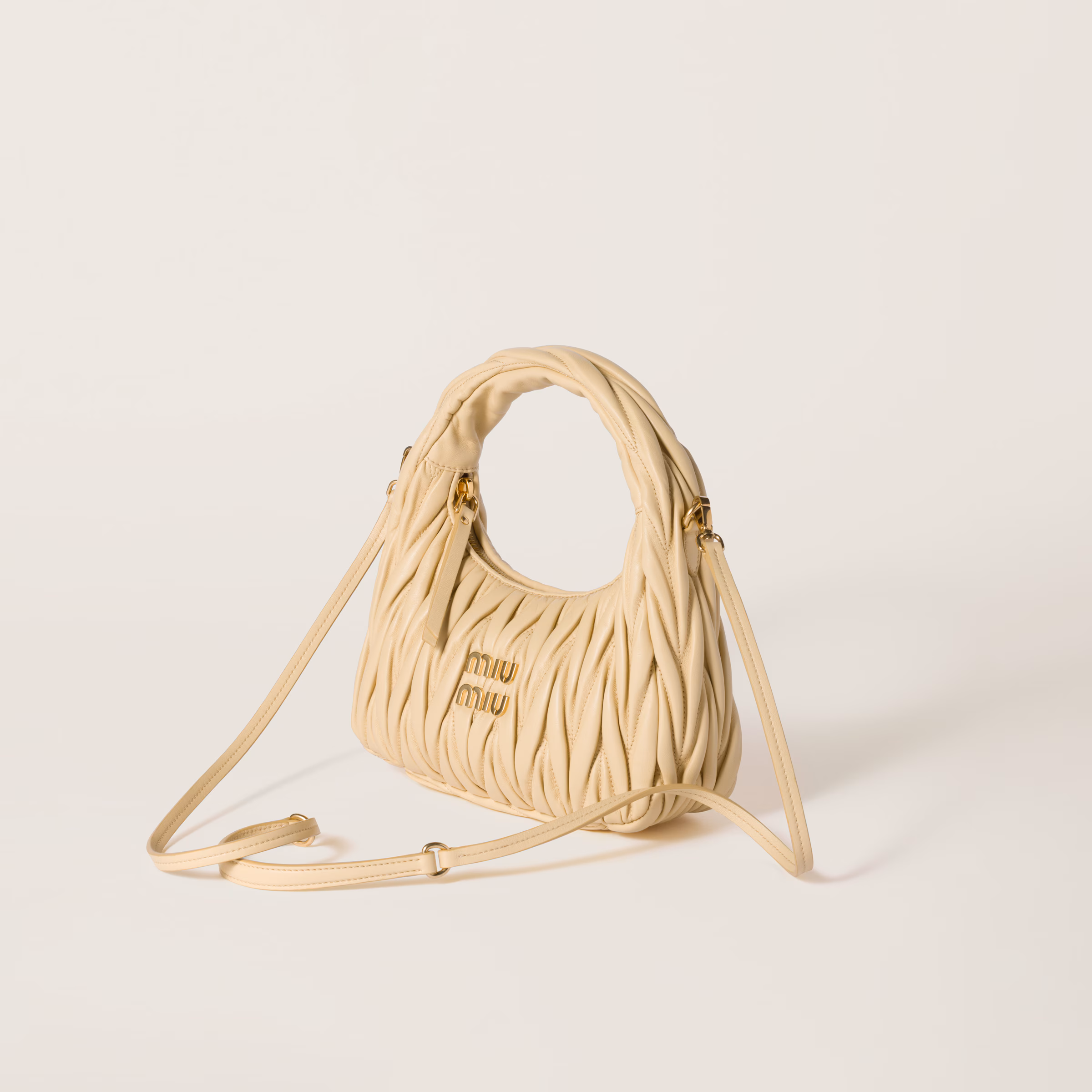 Wander Matelassé Nappa Leather Hobo Bag