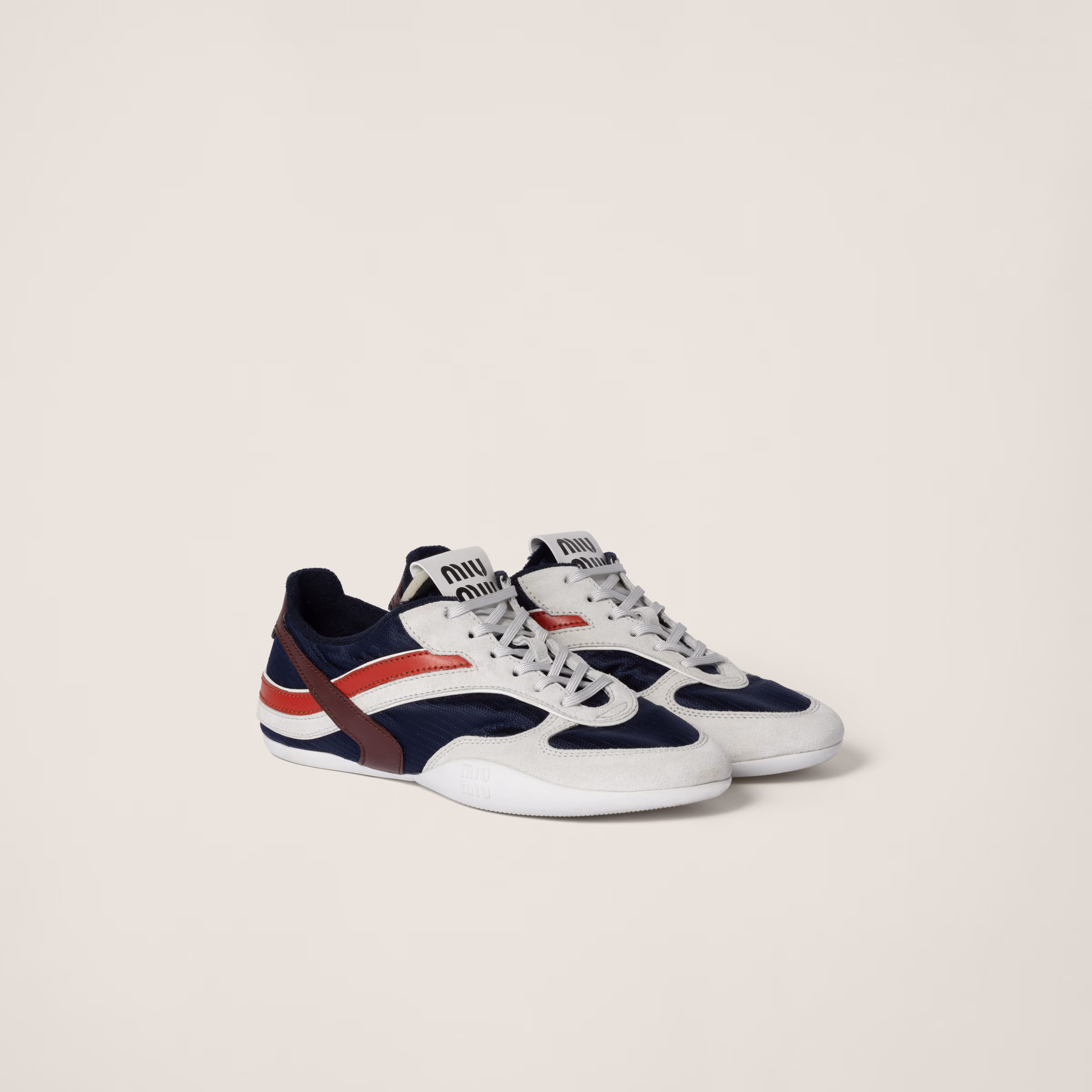 Gymnasium Technical Fabric And Suede Sneakers