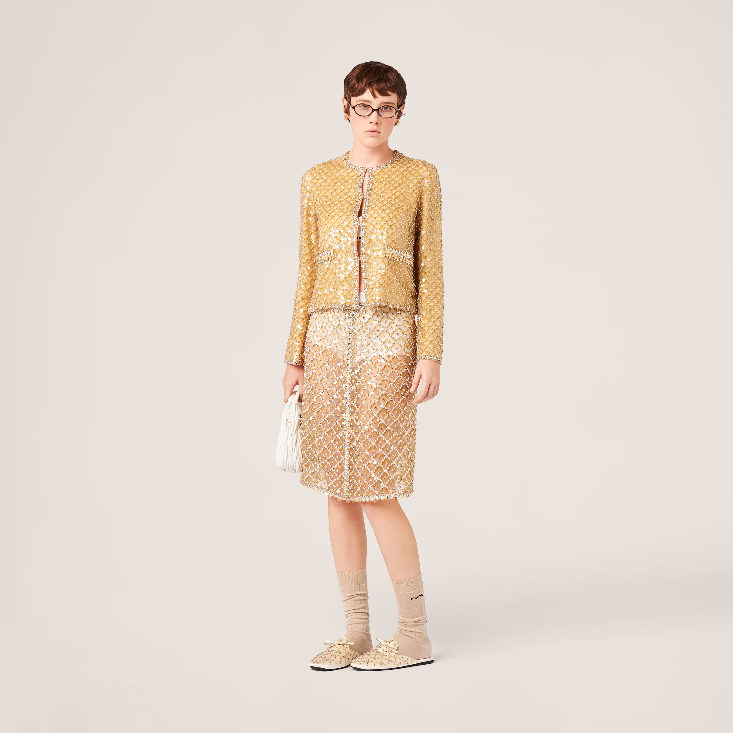 Embroidered Organza Skirt