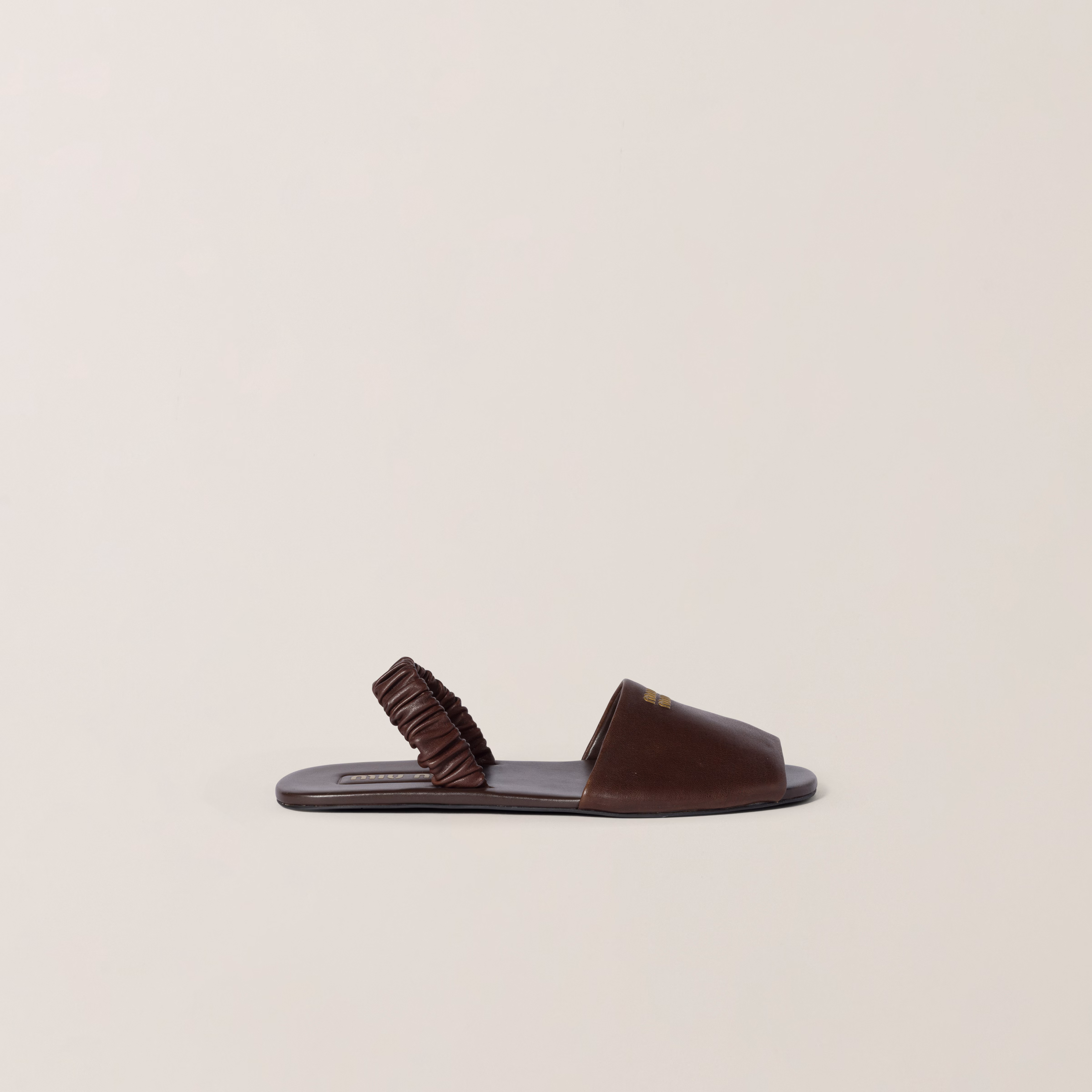 Ruches Nappa Leather Sandals