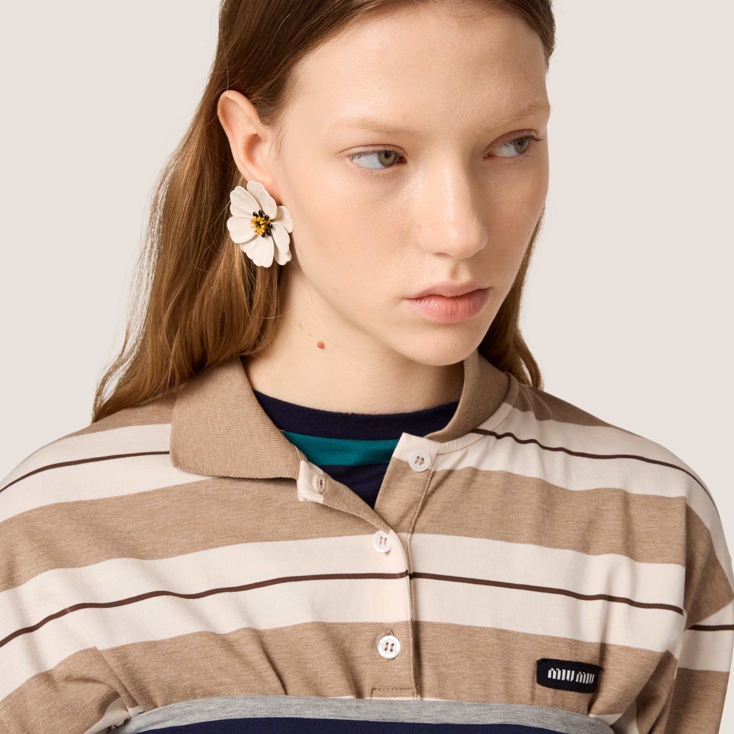 Metal And Leather Earrings