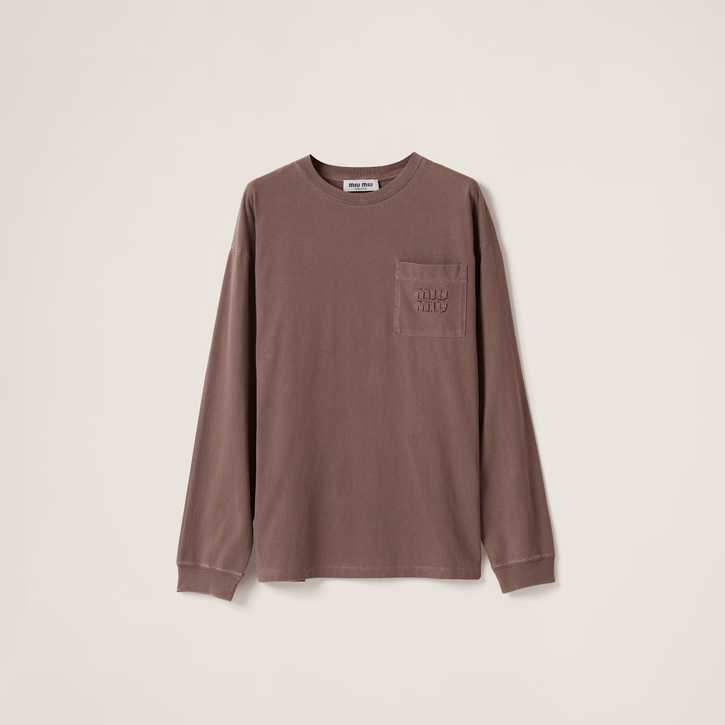 Long-Sleeve Garment-Dyed Jersey T-Shirt