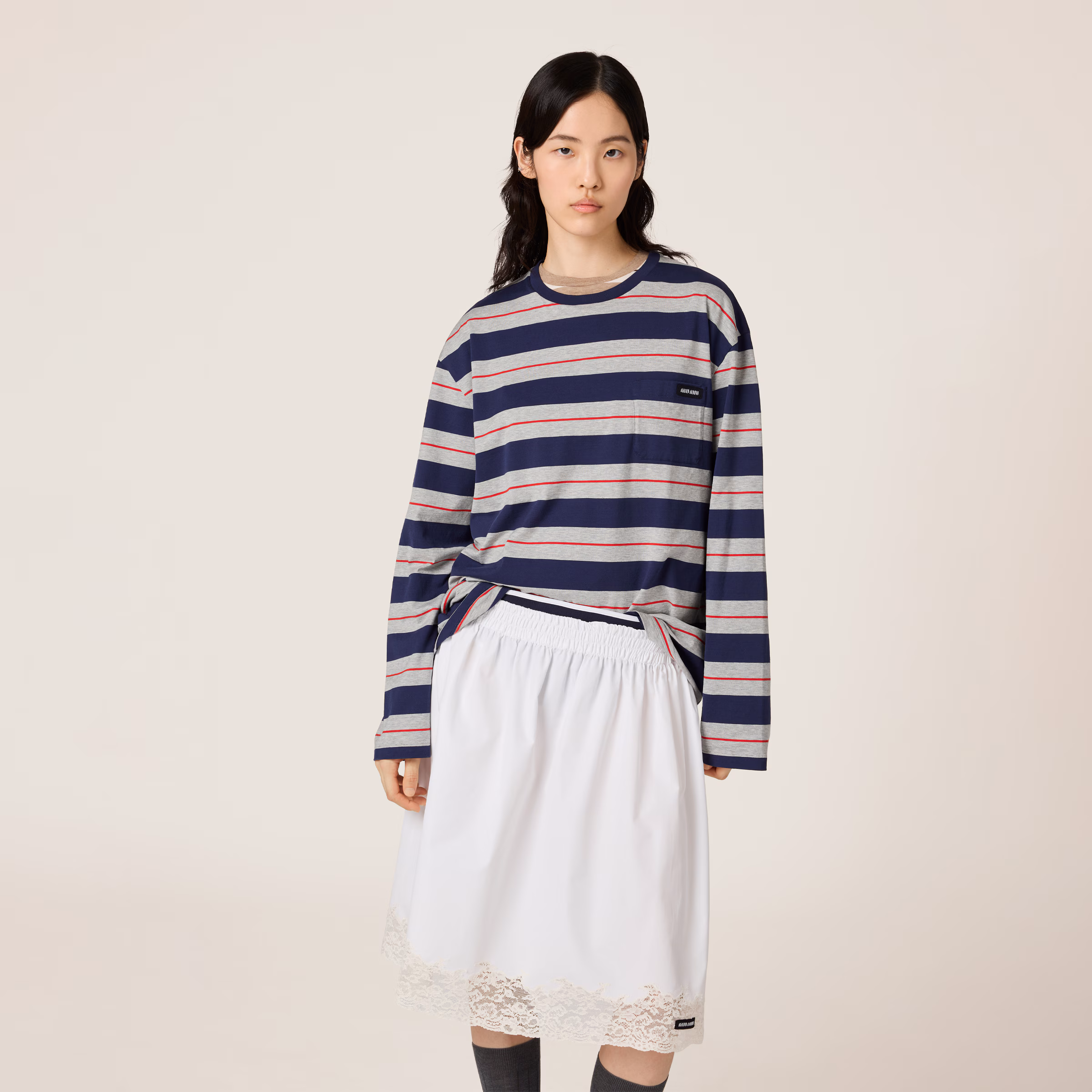 Long-Sleeved Cotton Jersey T-Shirt