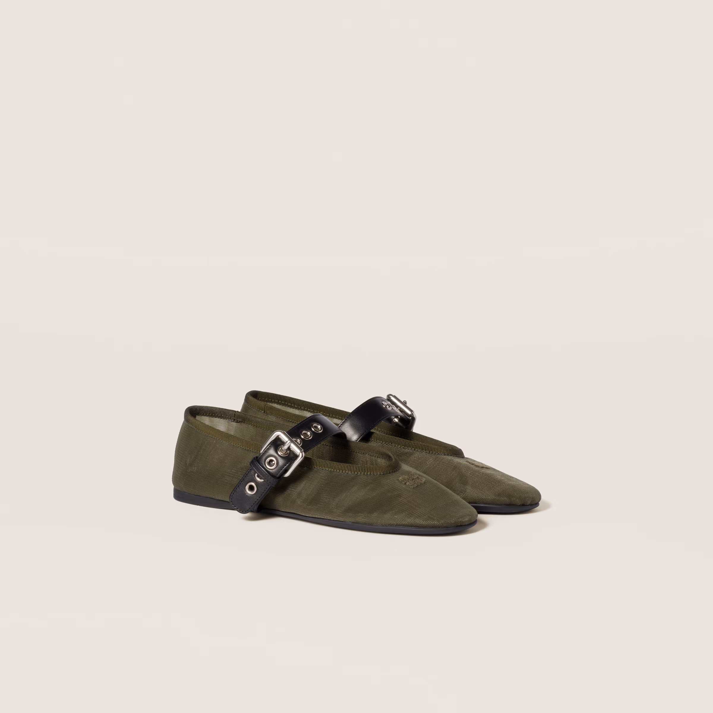 Mesh Fabric Ballerinas