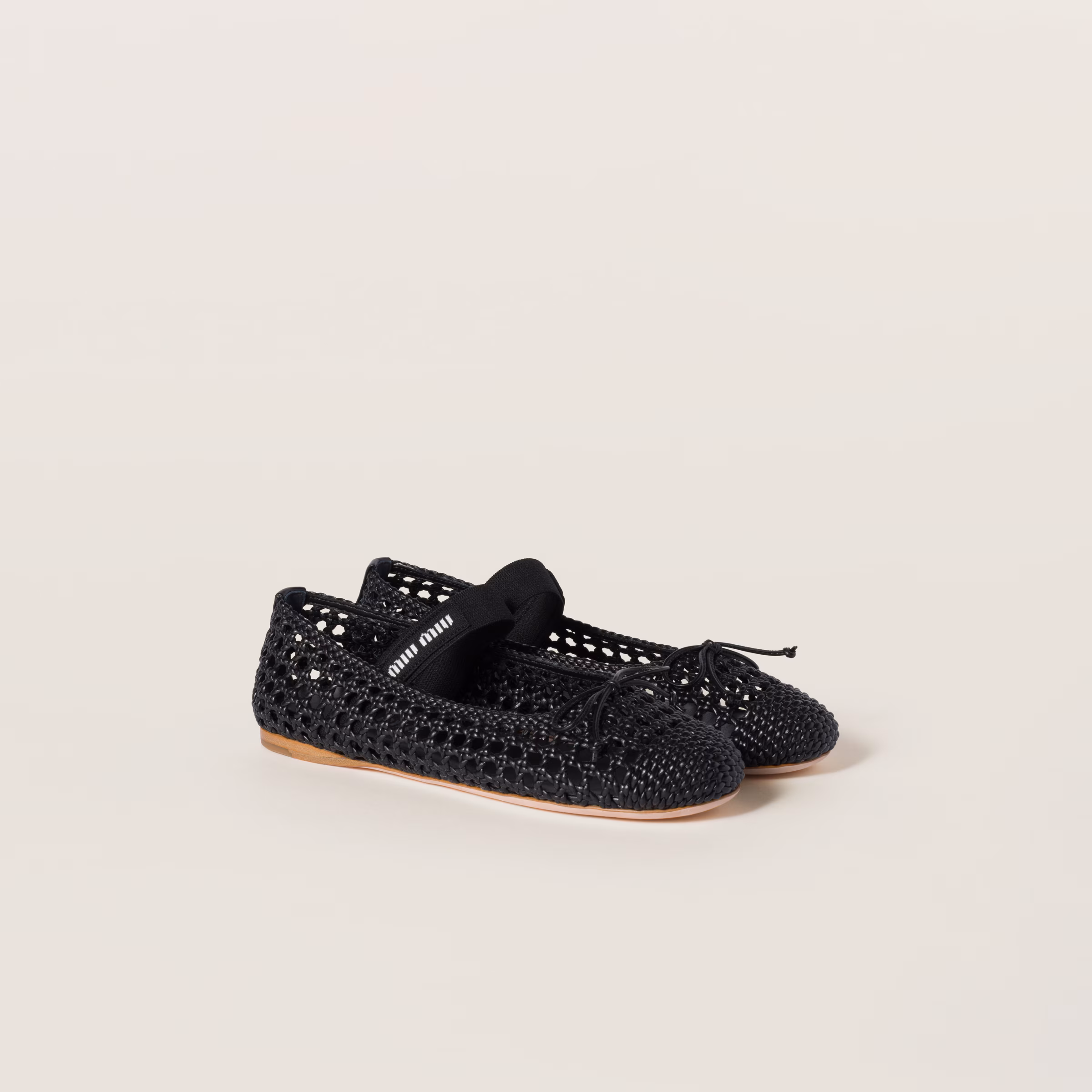 Woven Nappa Leather Ballerinas
