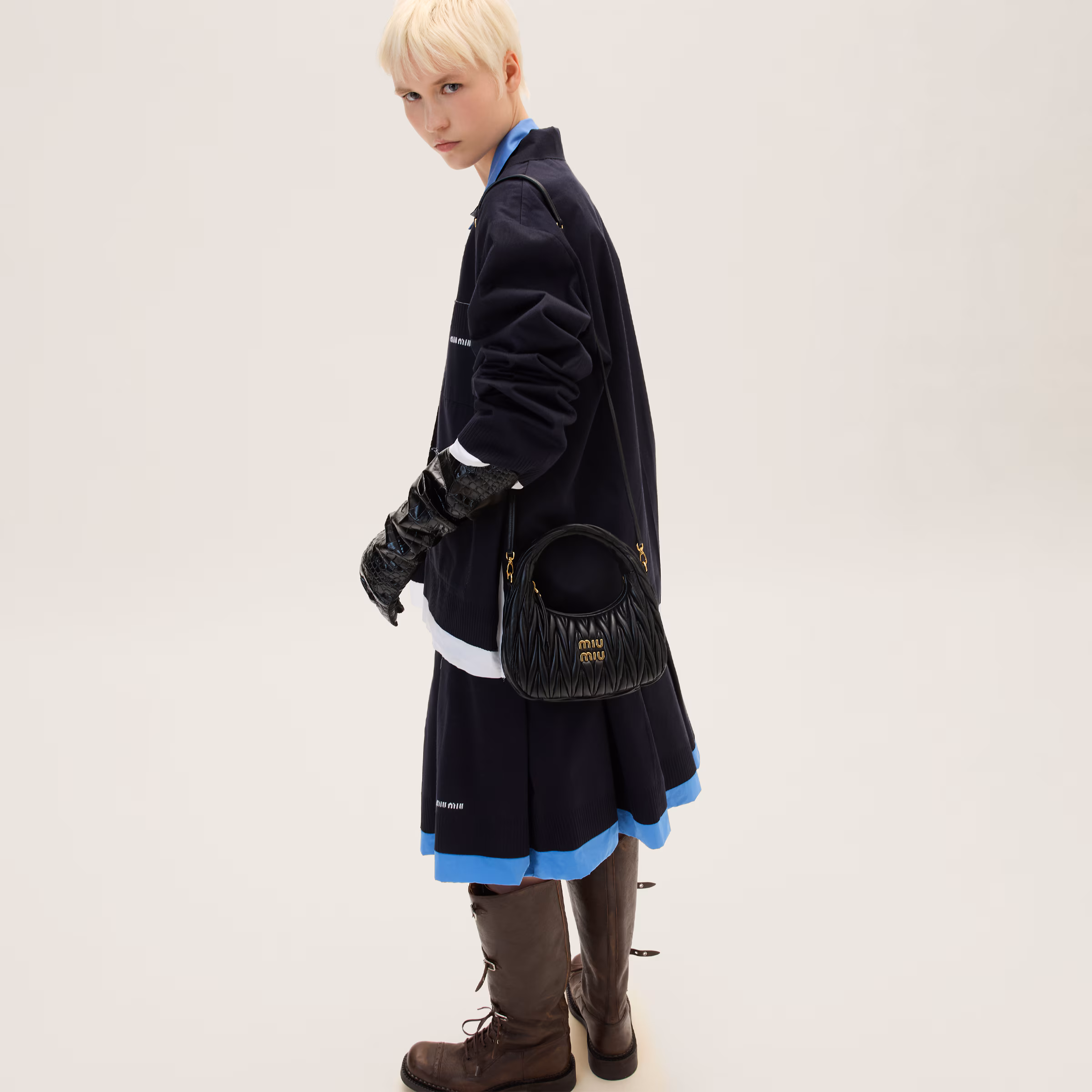 Wander Matelassé Nappa Leather Hobo Bag