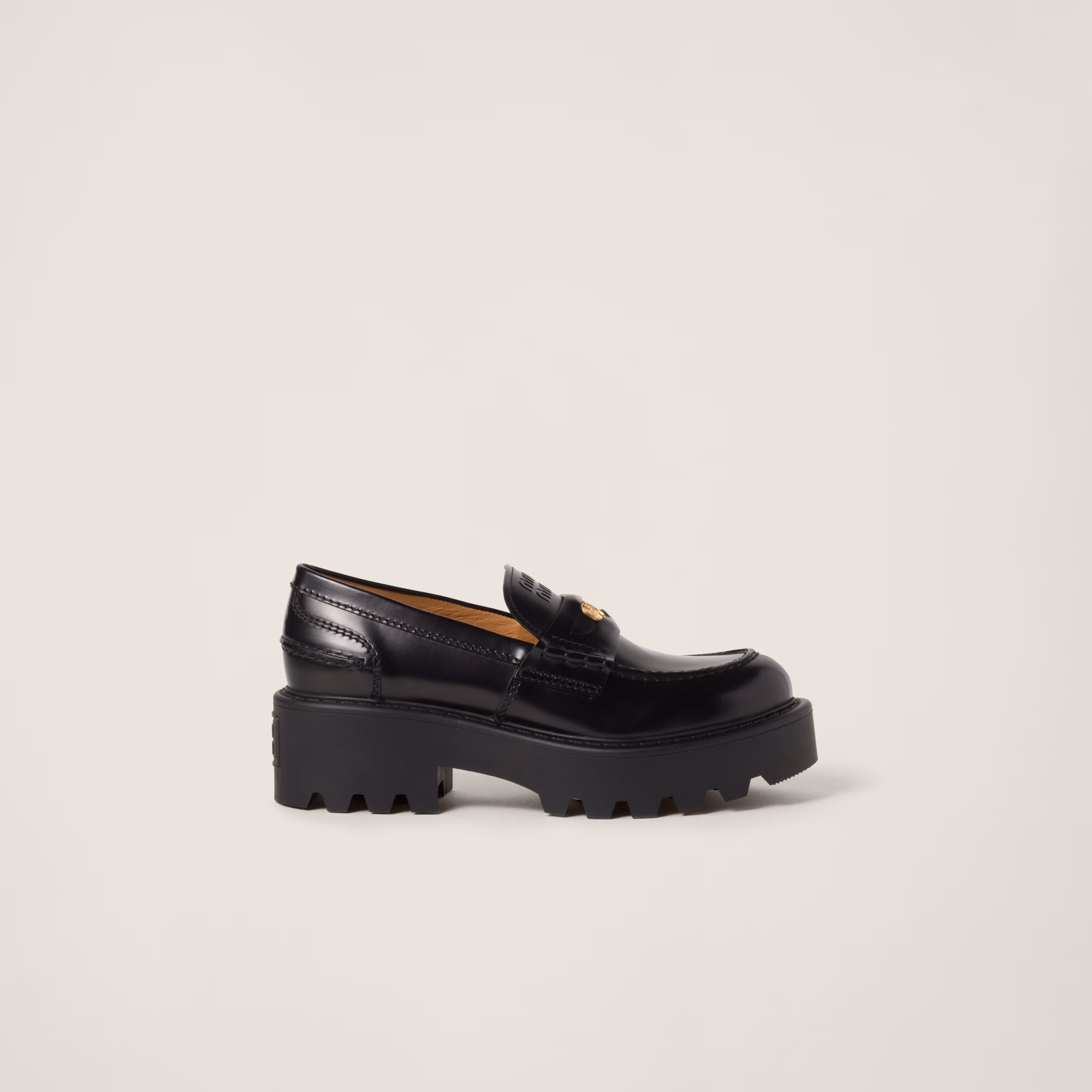 Brushed Leather Loafers
