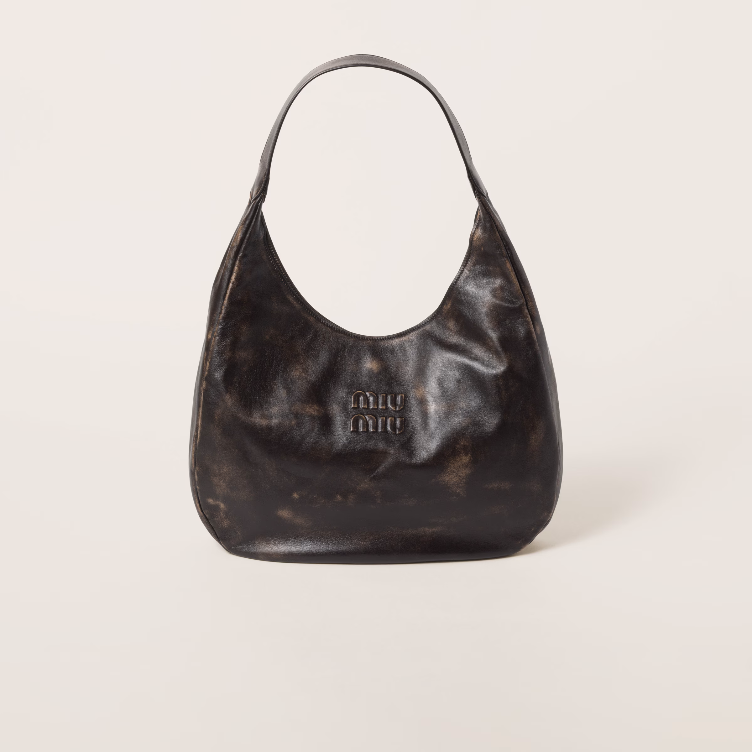 Nappa Leather Hobo Bag