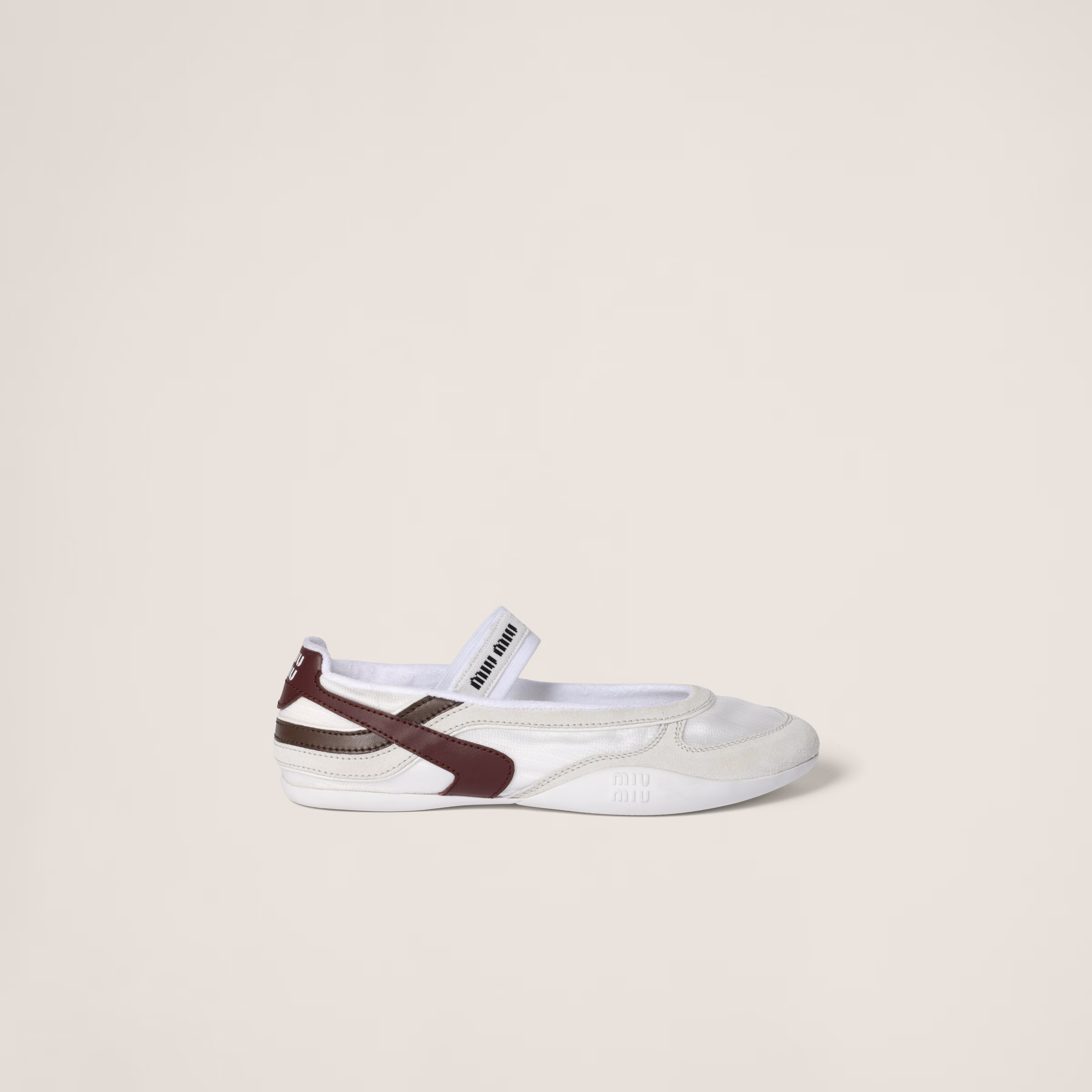 Gymnasium Technical Fabric And Suede Ballerinas