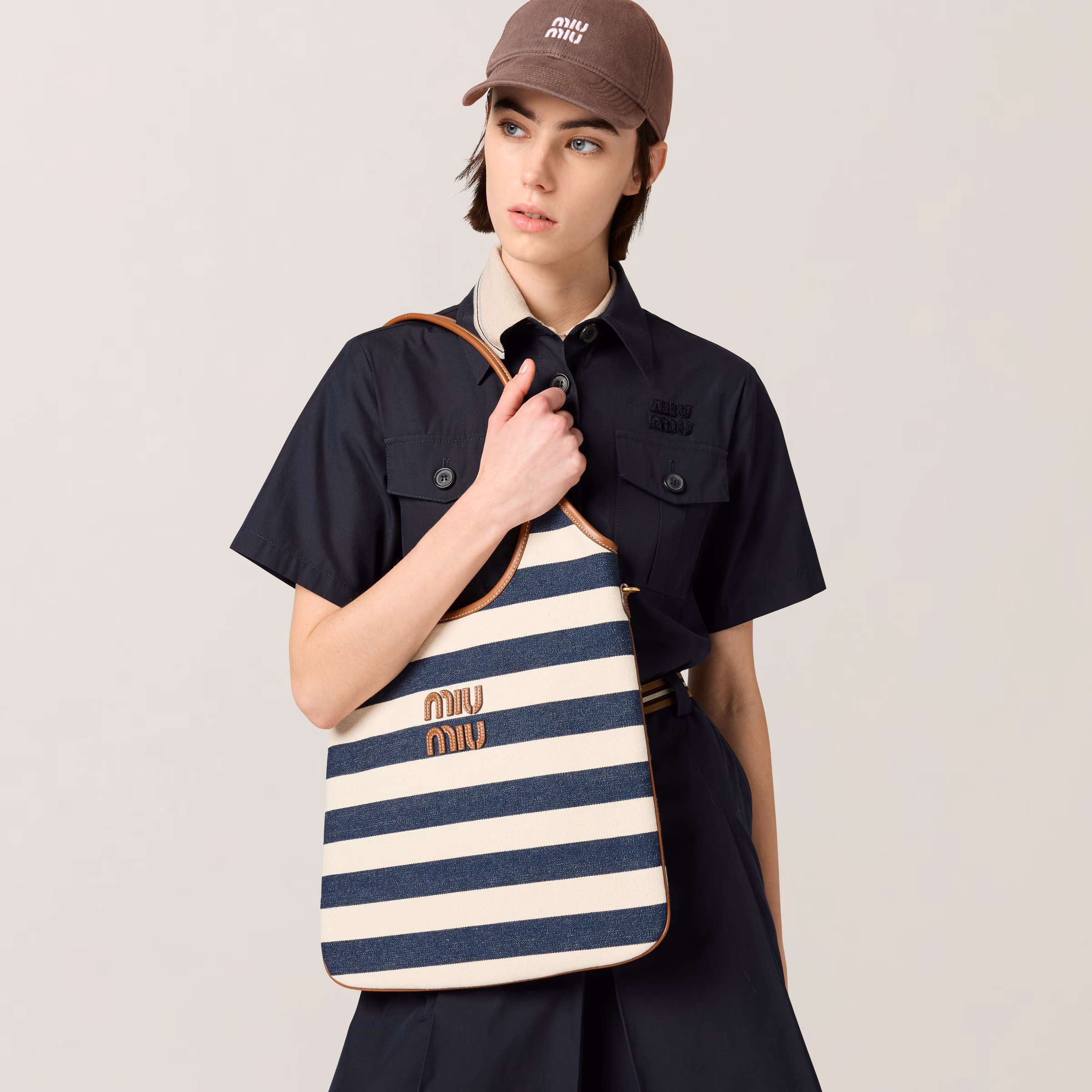 Ivy Canvas And Leather Bag