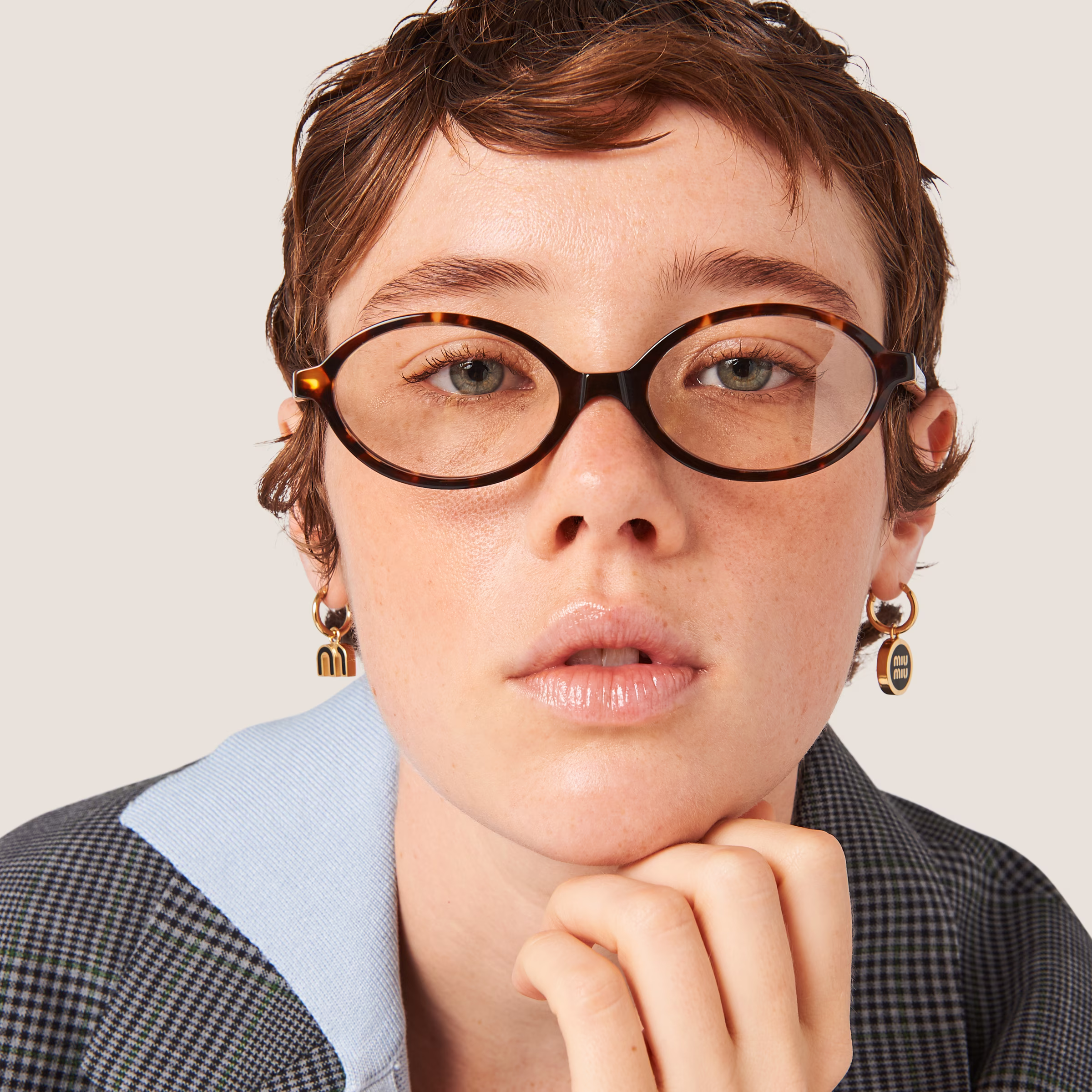 Set Of Enameled Metal Earrings