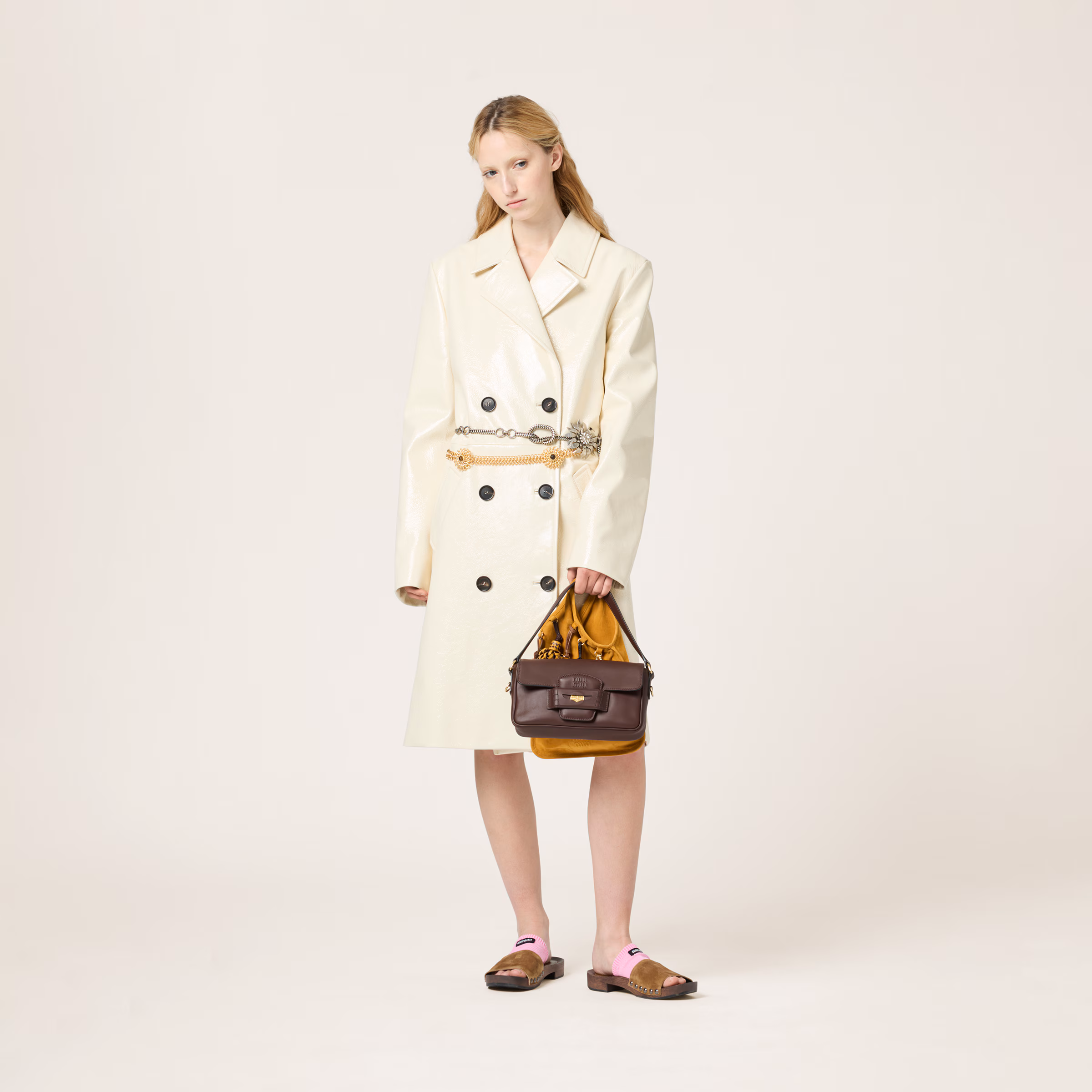 Double-Breasted Naplak Coat