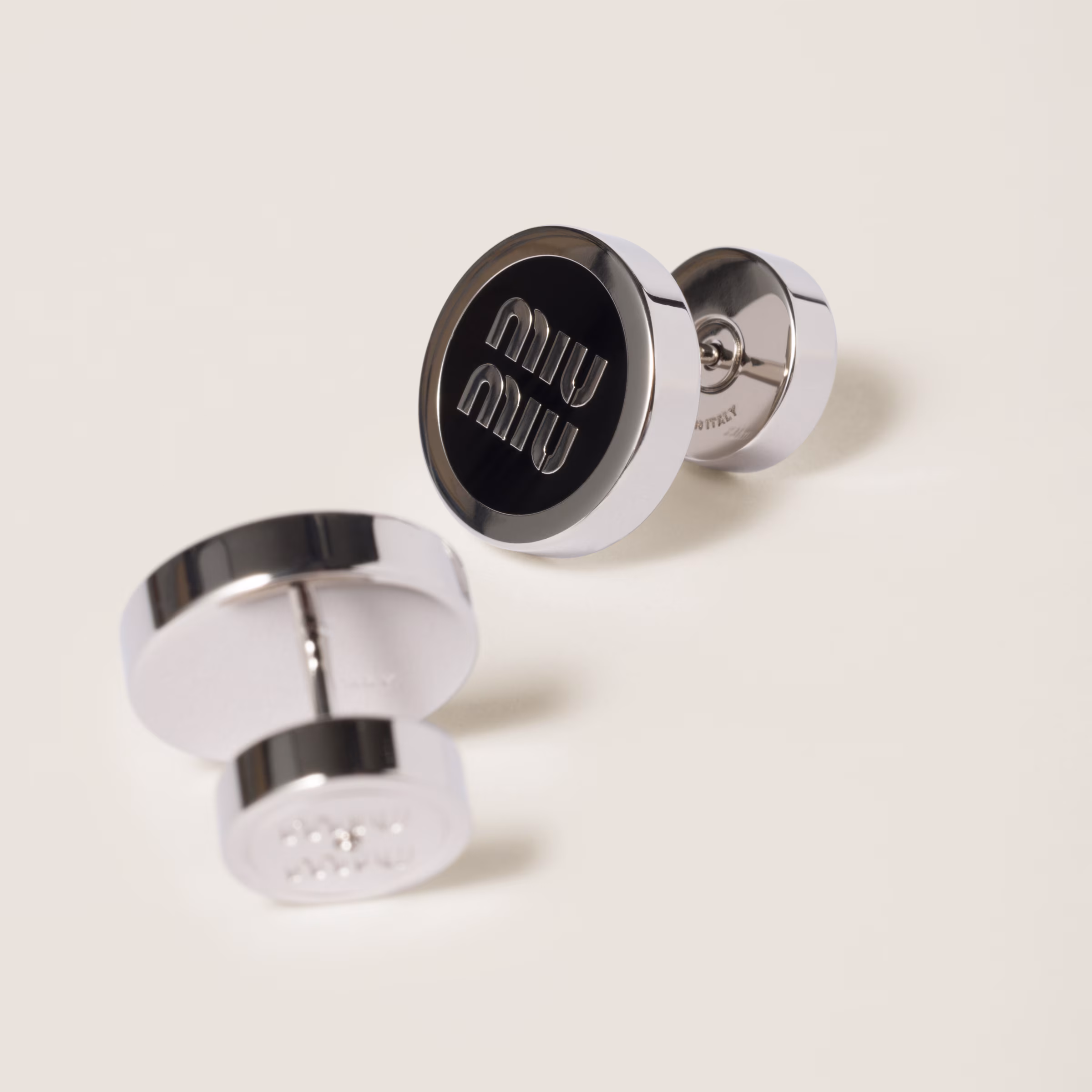 Enameled Metal Earrings