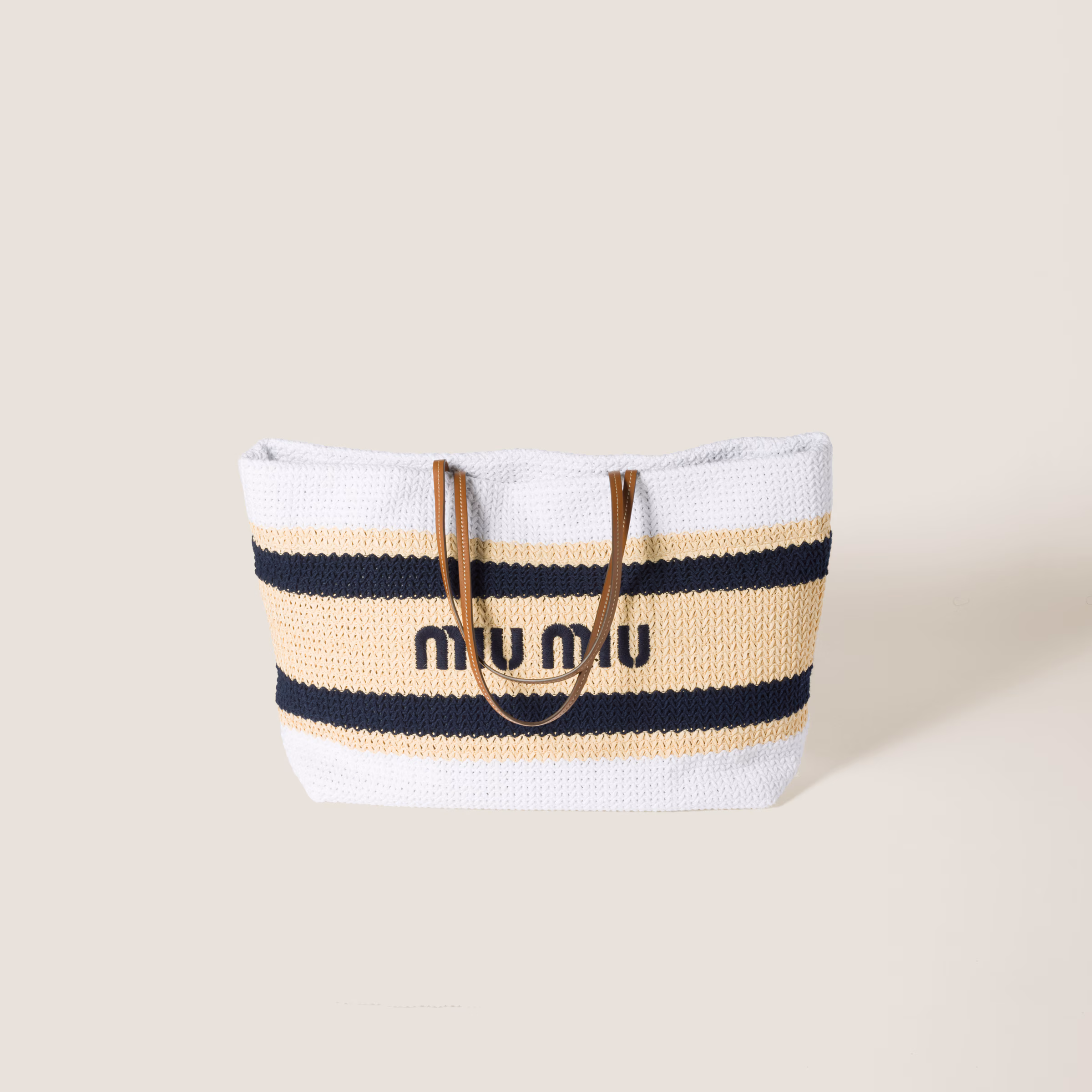 Raffia-Effect Woven Tote Bag