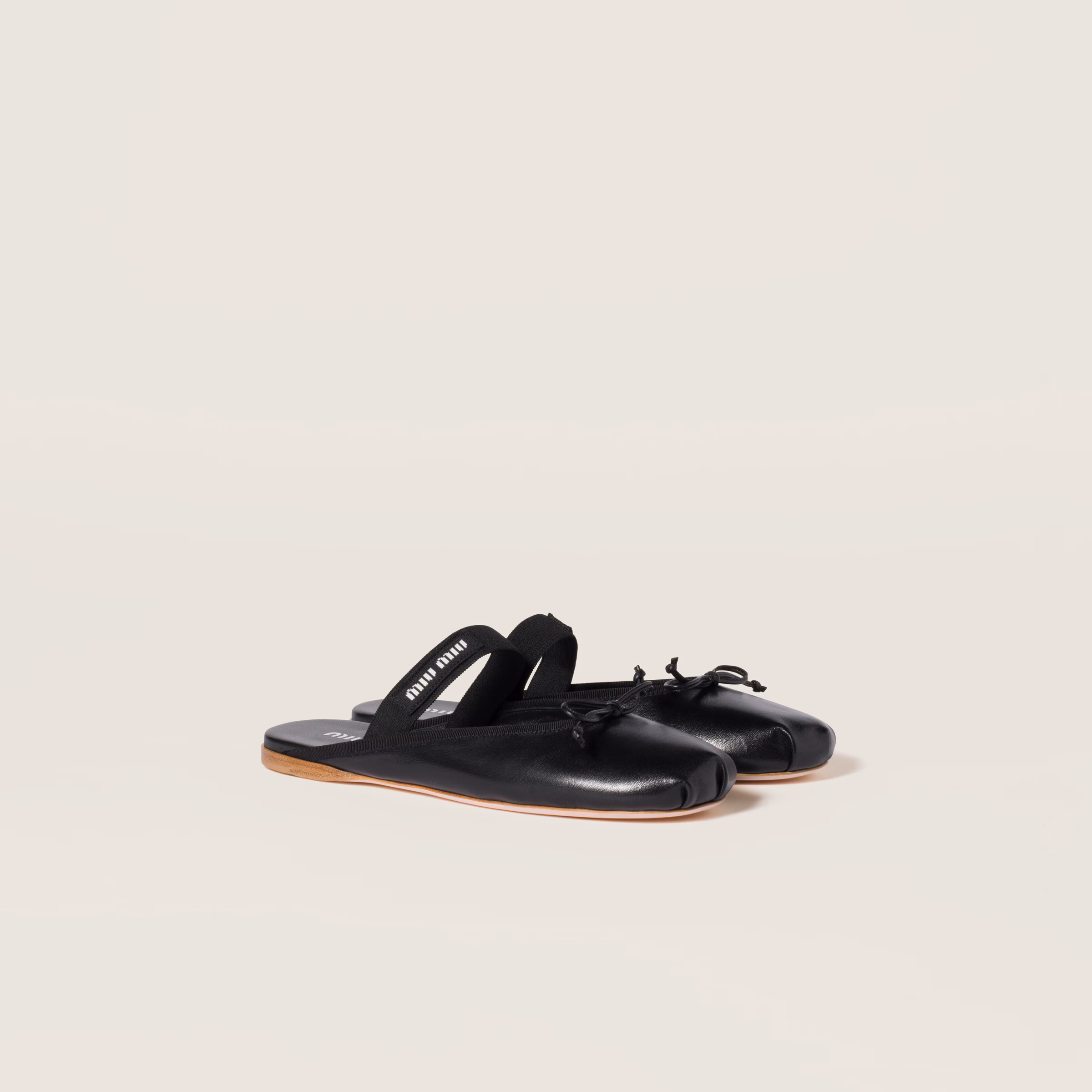 Leather Ballerina Mules