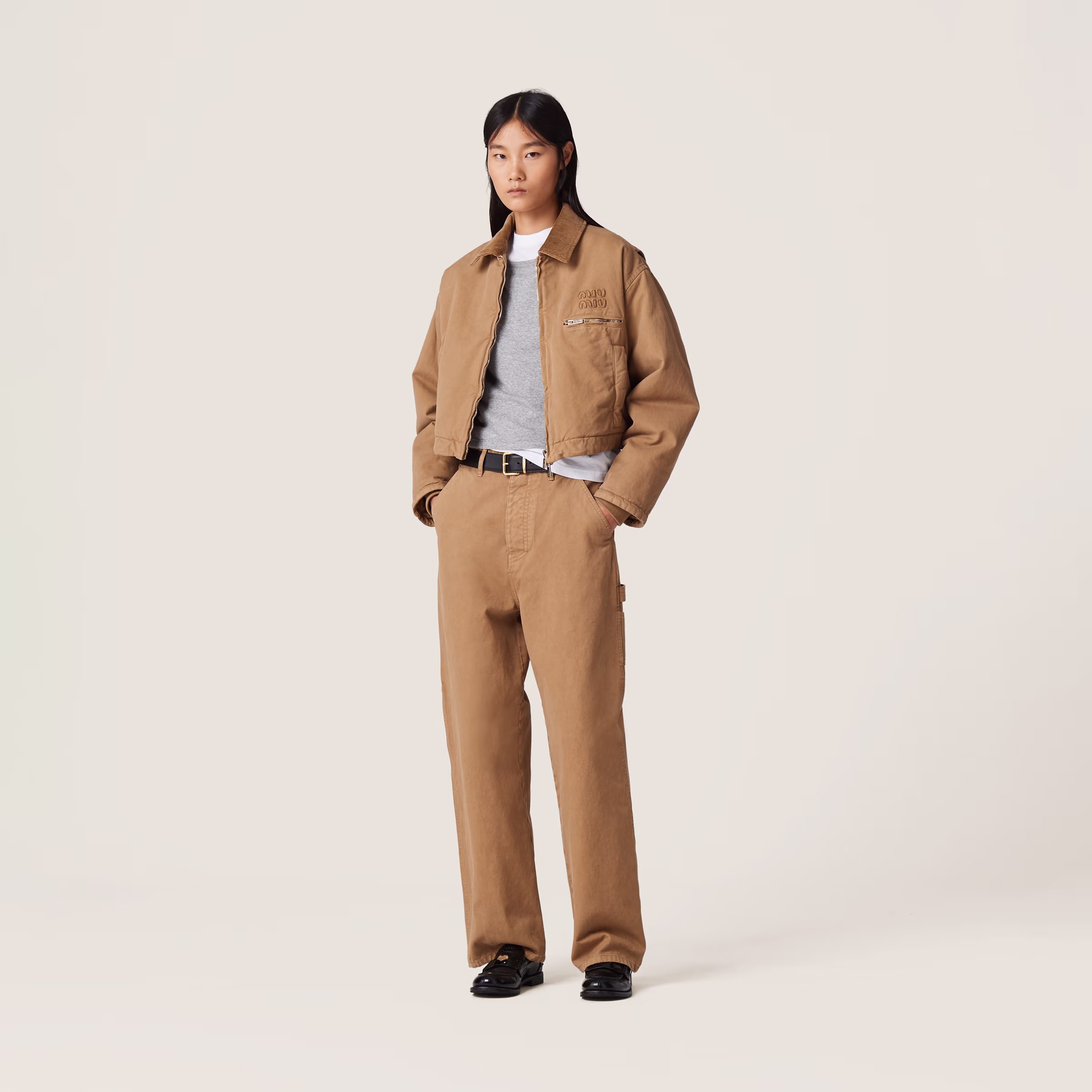 Garment-Dyed Gabardine Blouson Jacket