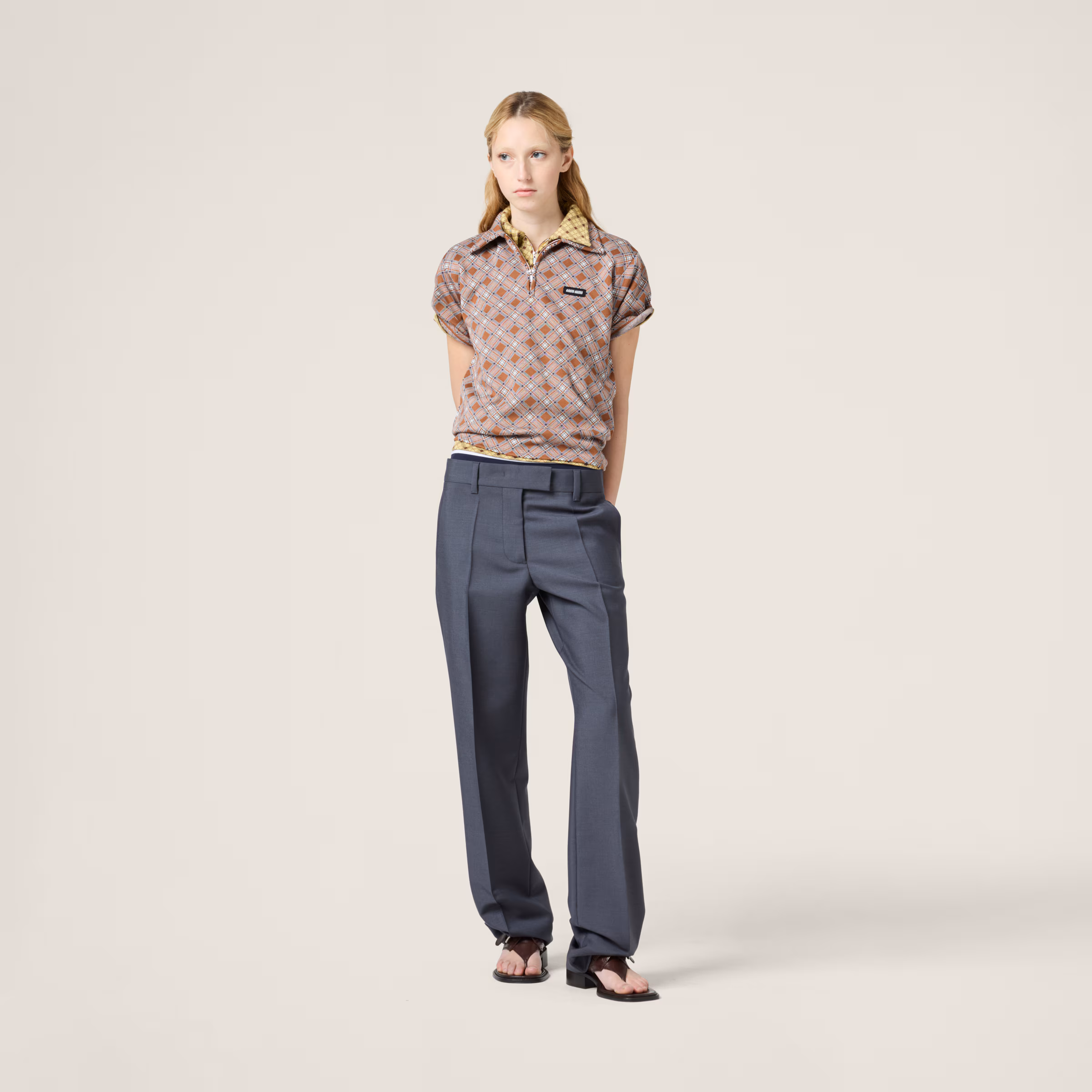 Silk Knit Polo Shirt