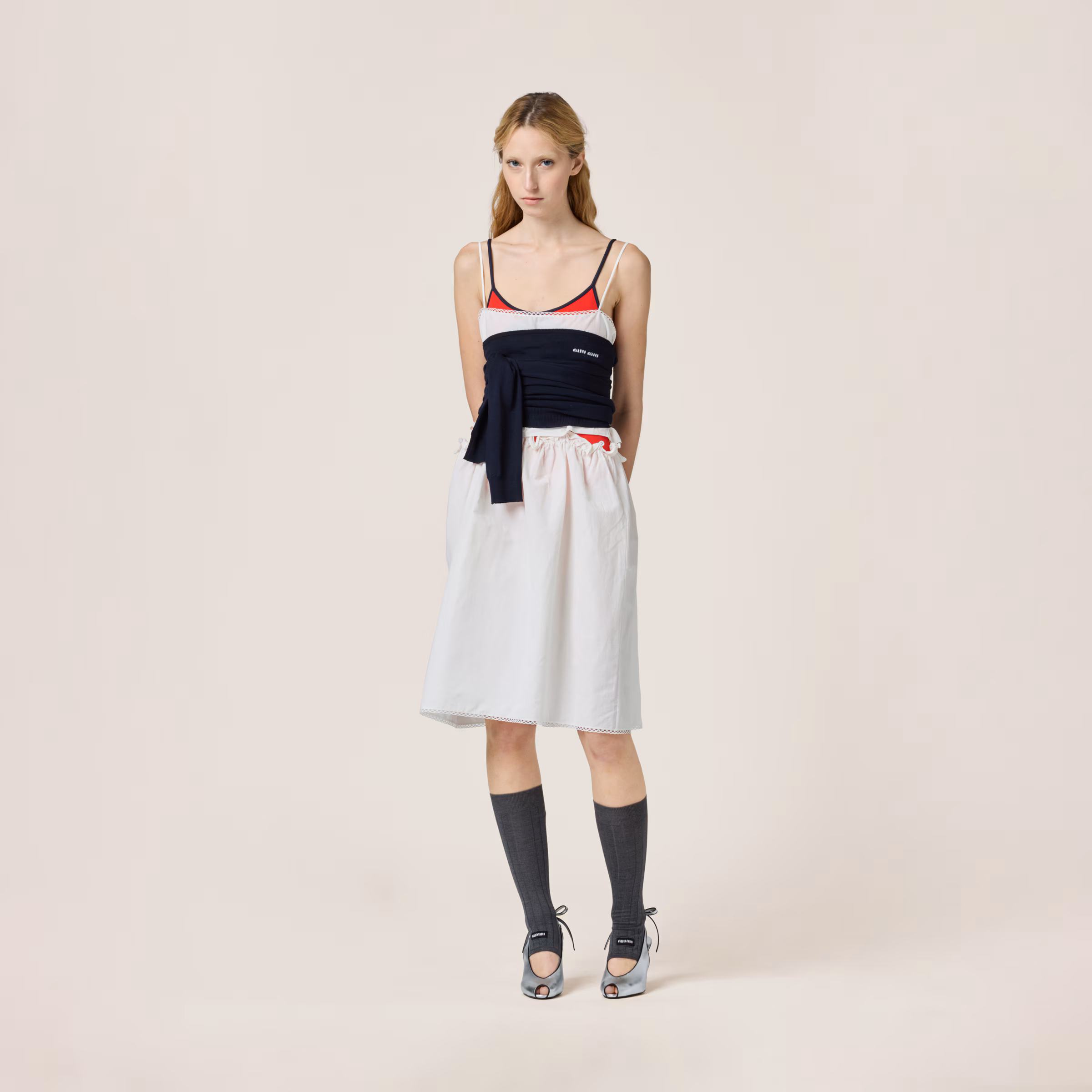 Slubbed Poplin Dress