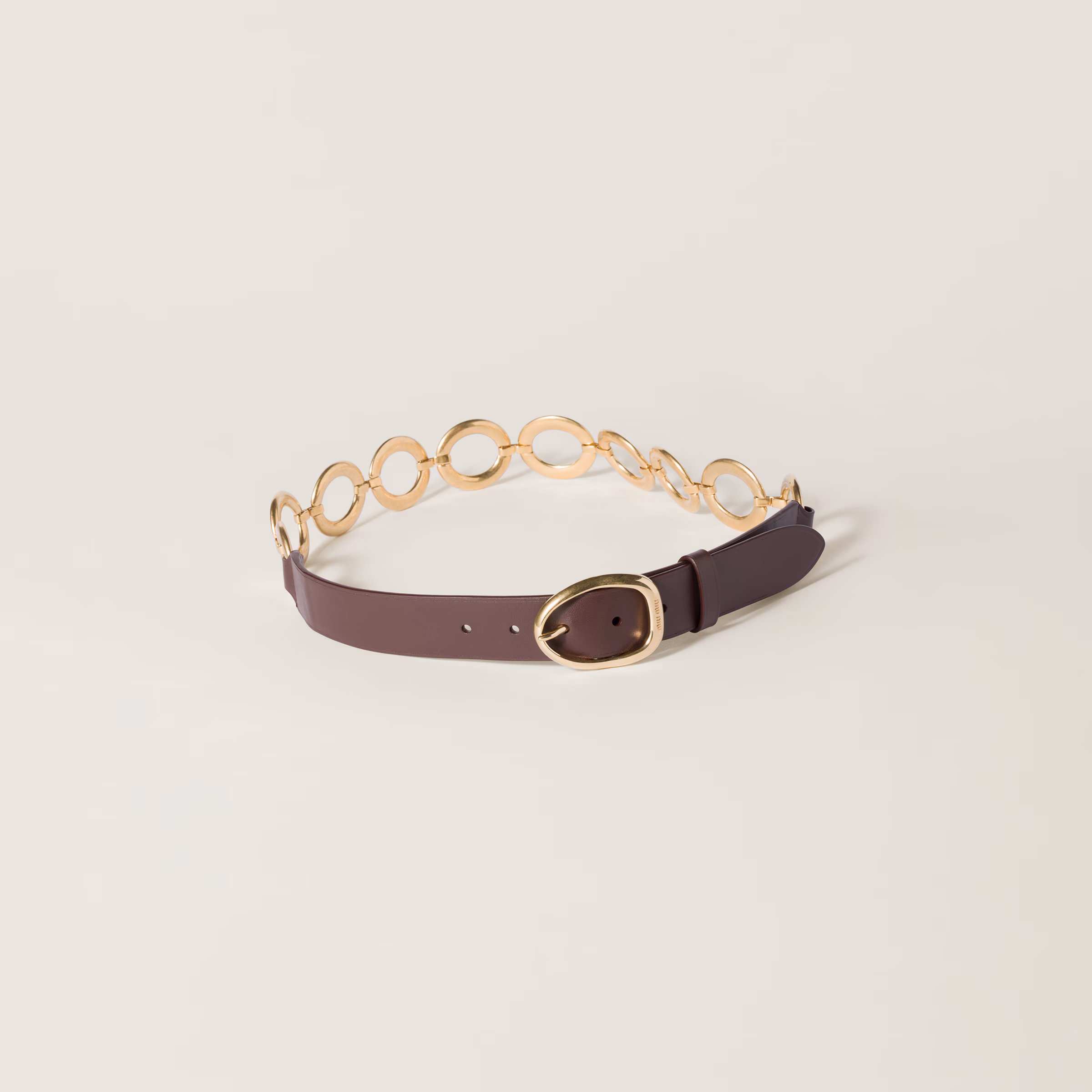 Leather And Metal Belt