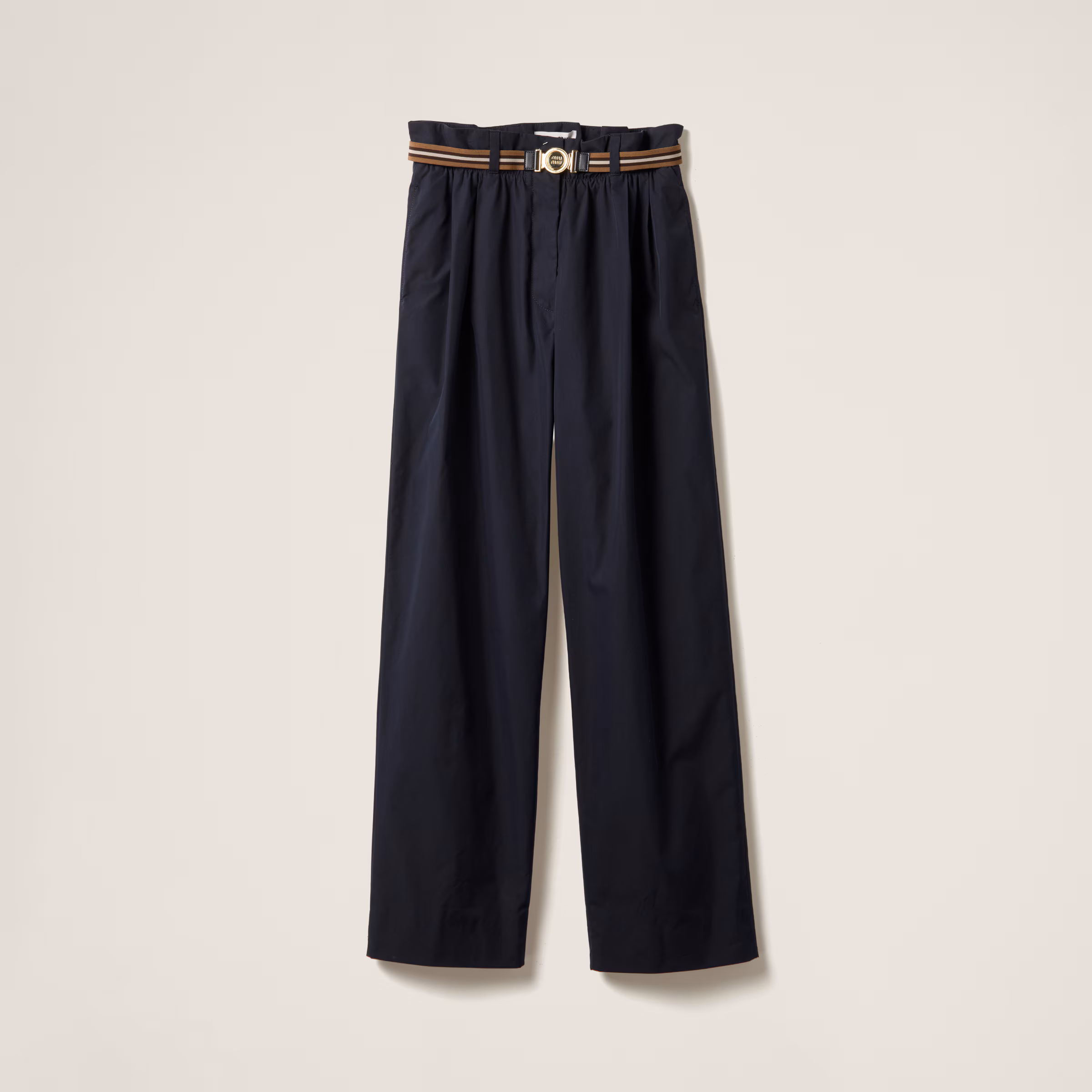 Panama Cotton Pants With Belt