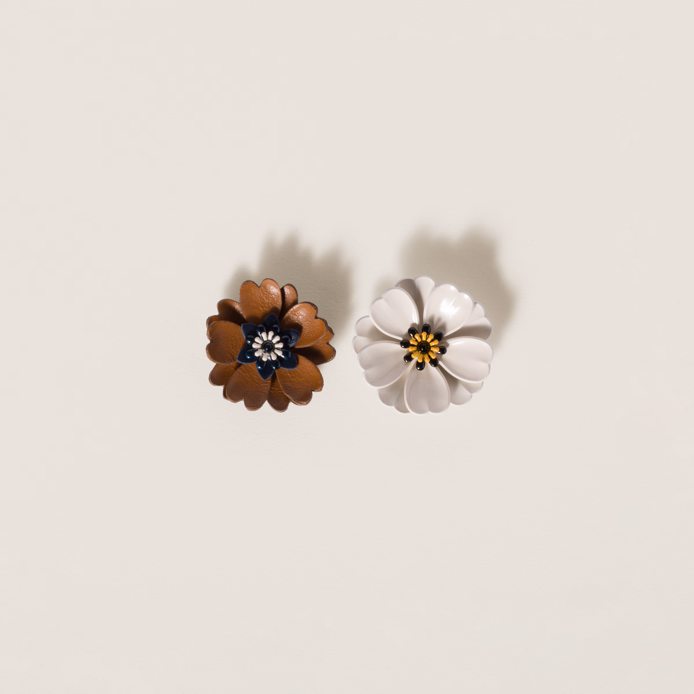 Metal And Leather Earrings