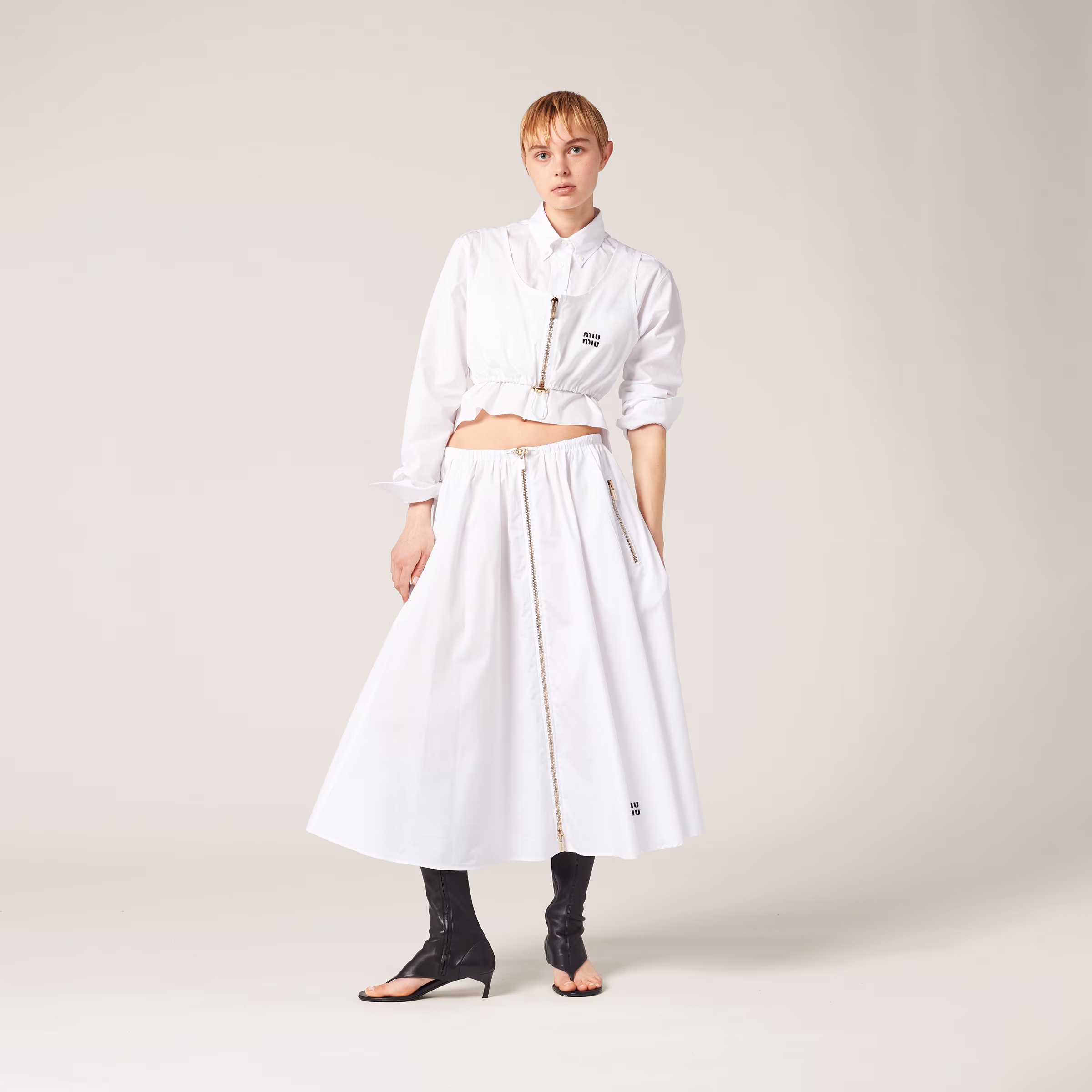 Long Poplin Skirt