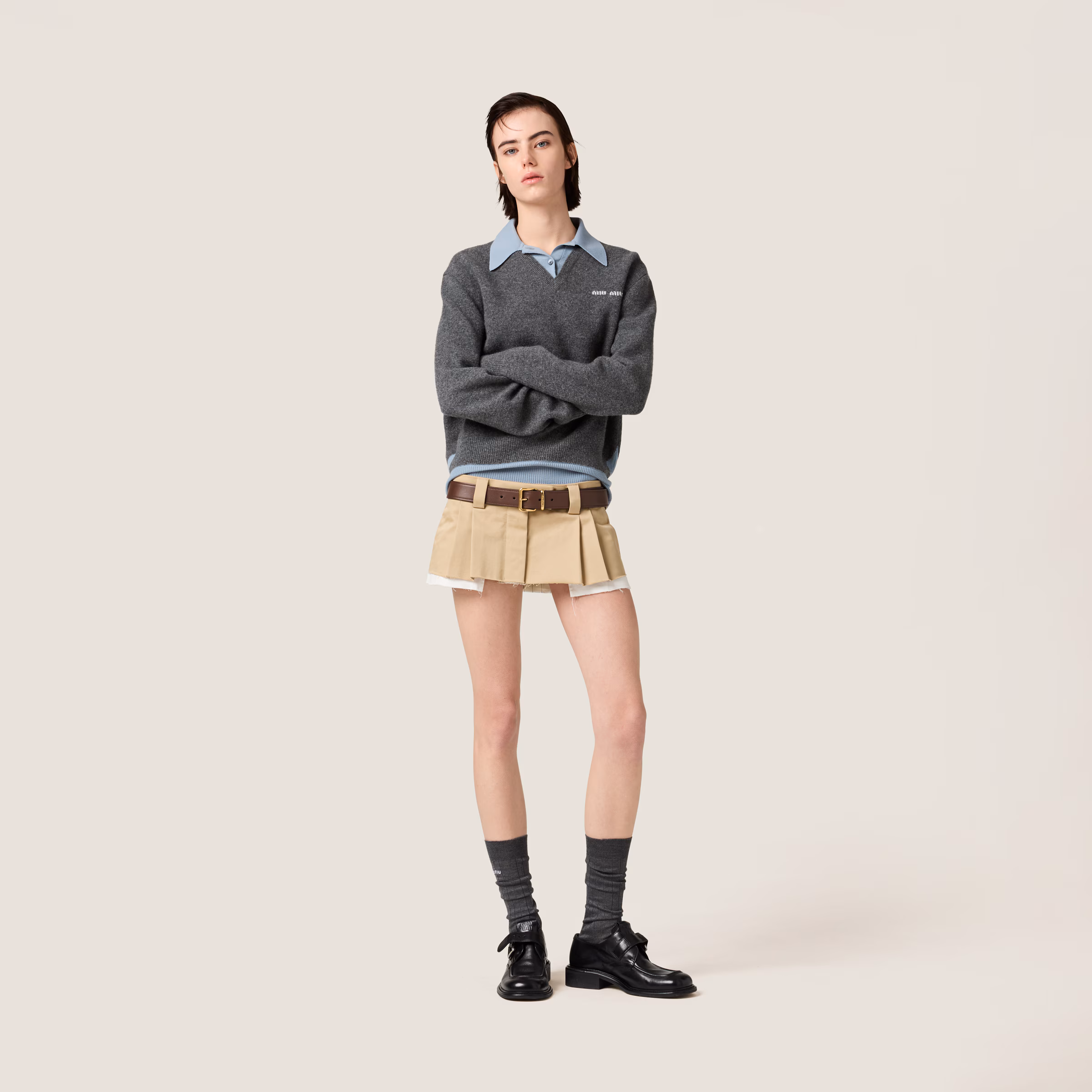 Cashmere And Wool Polo Sweater