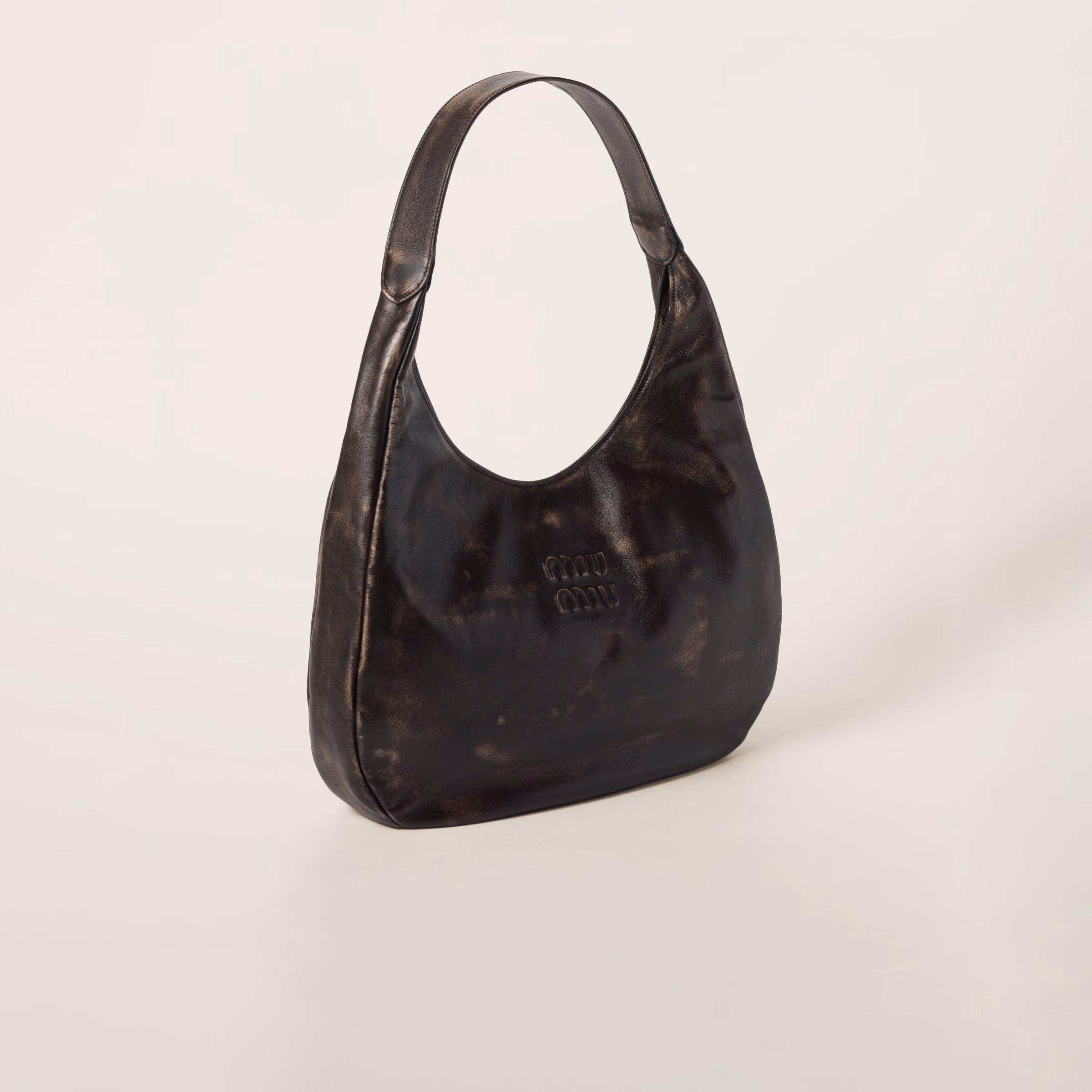 Nappa Leather Hobo Bag