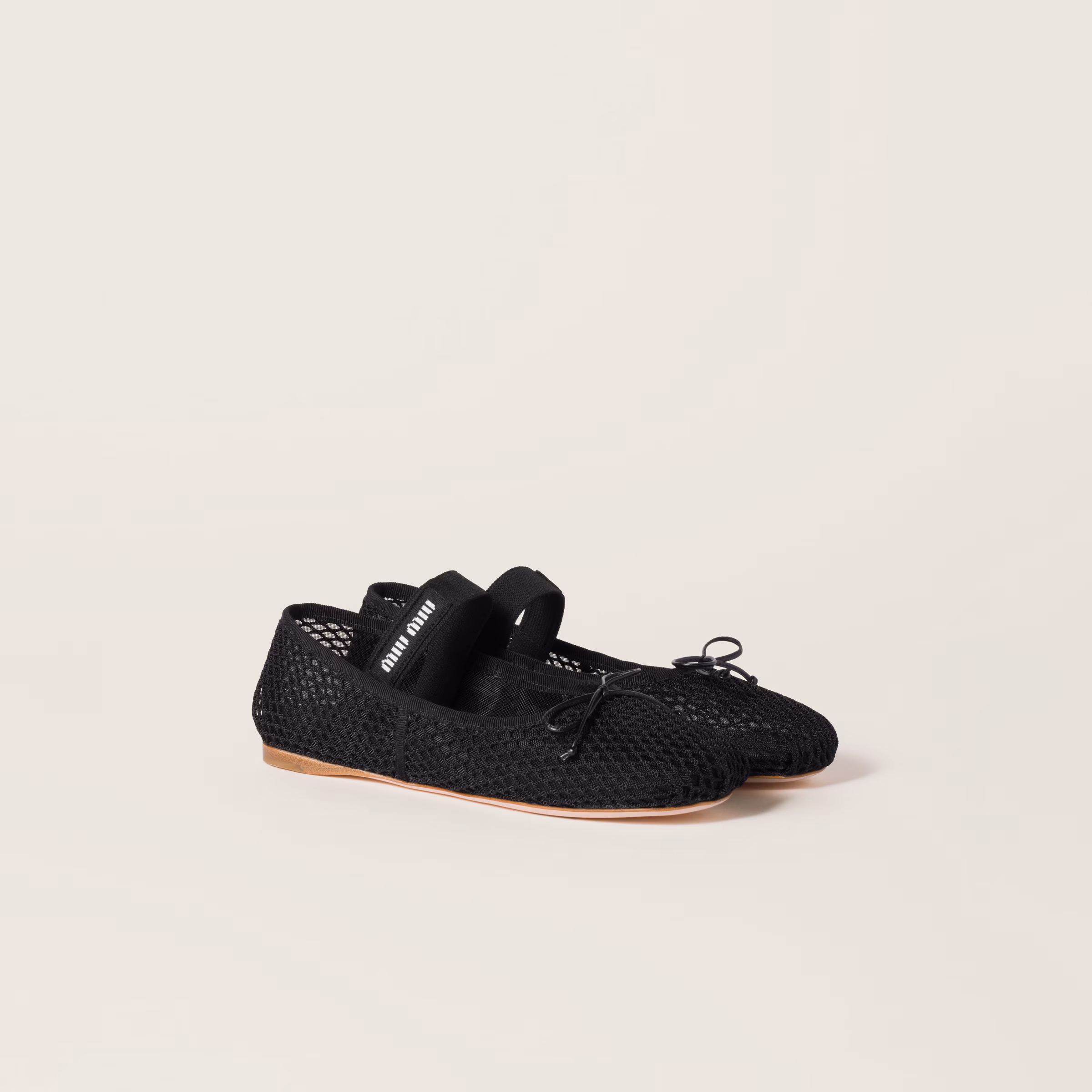Mesh Fabric Ballerinas