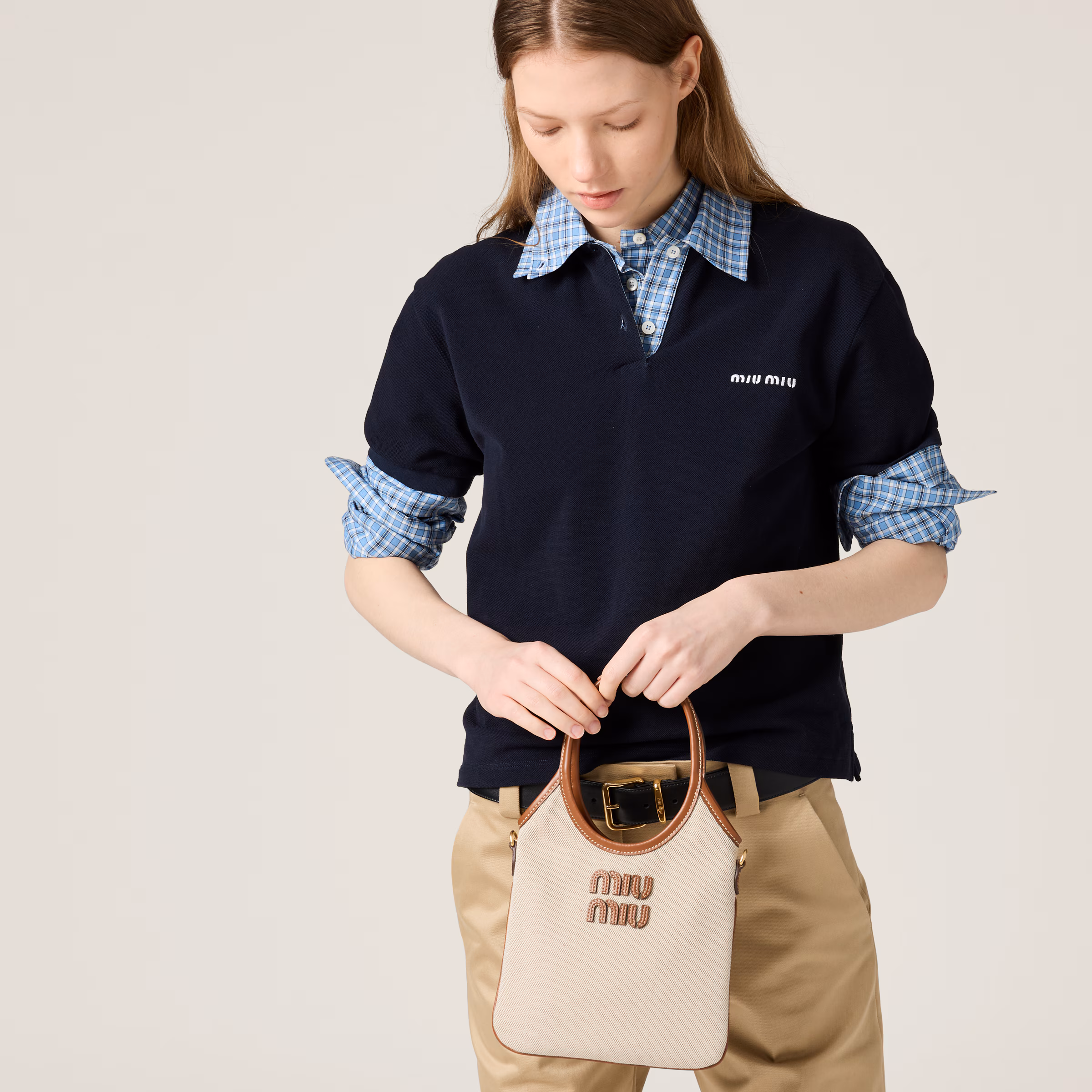 Ivy Canvas And Leather Bag