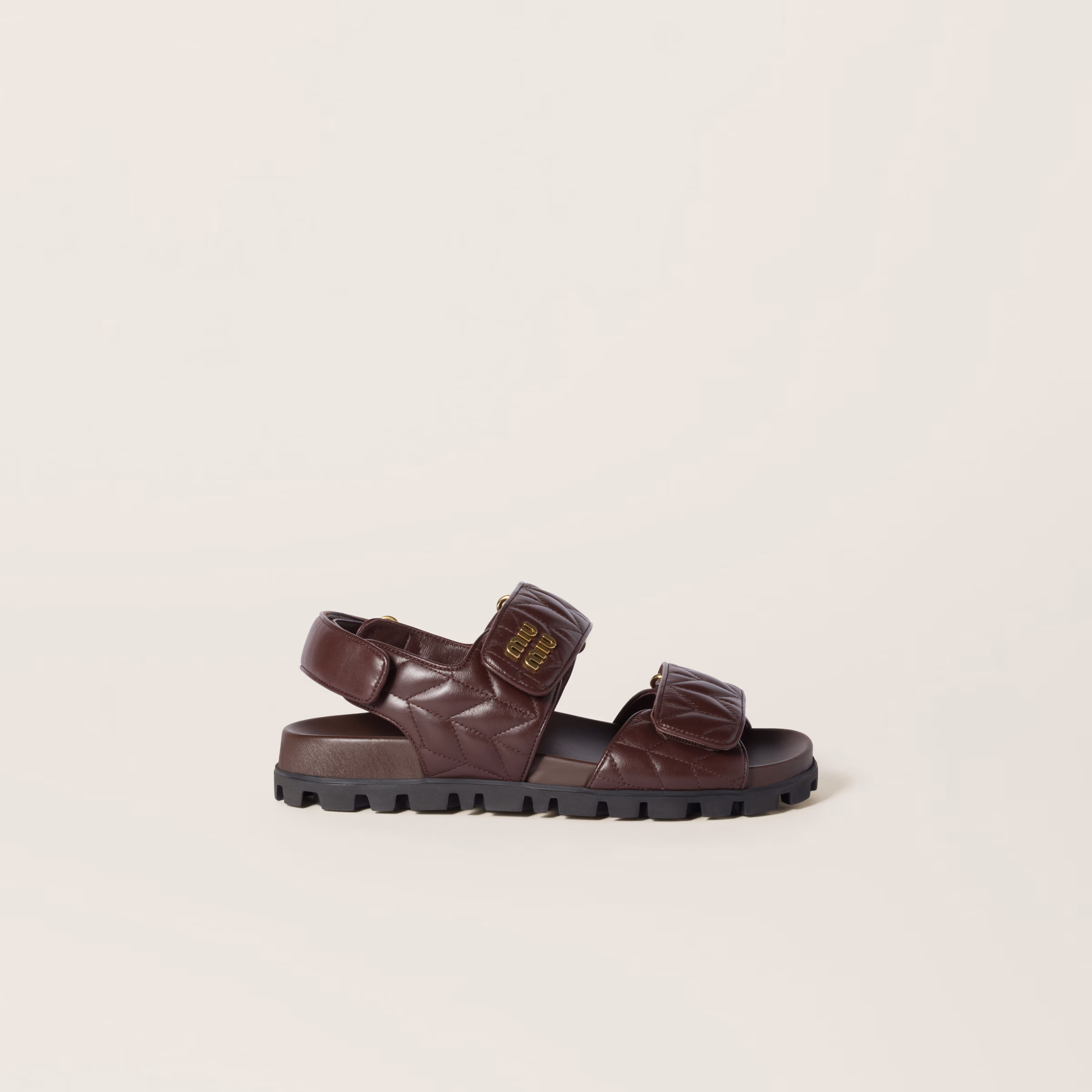 Sporty Matelassé Nappa Leather Sandals