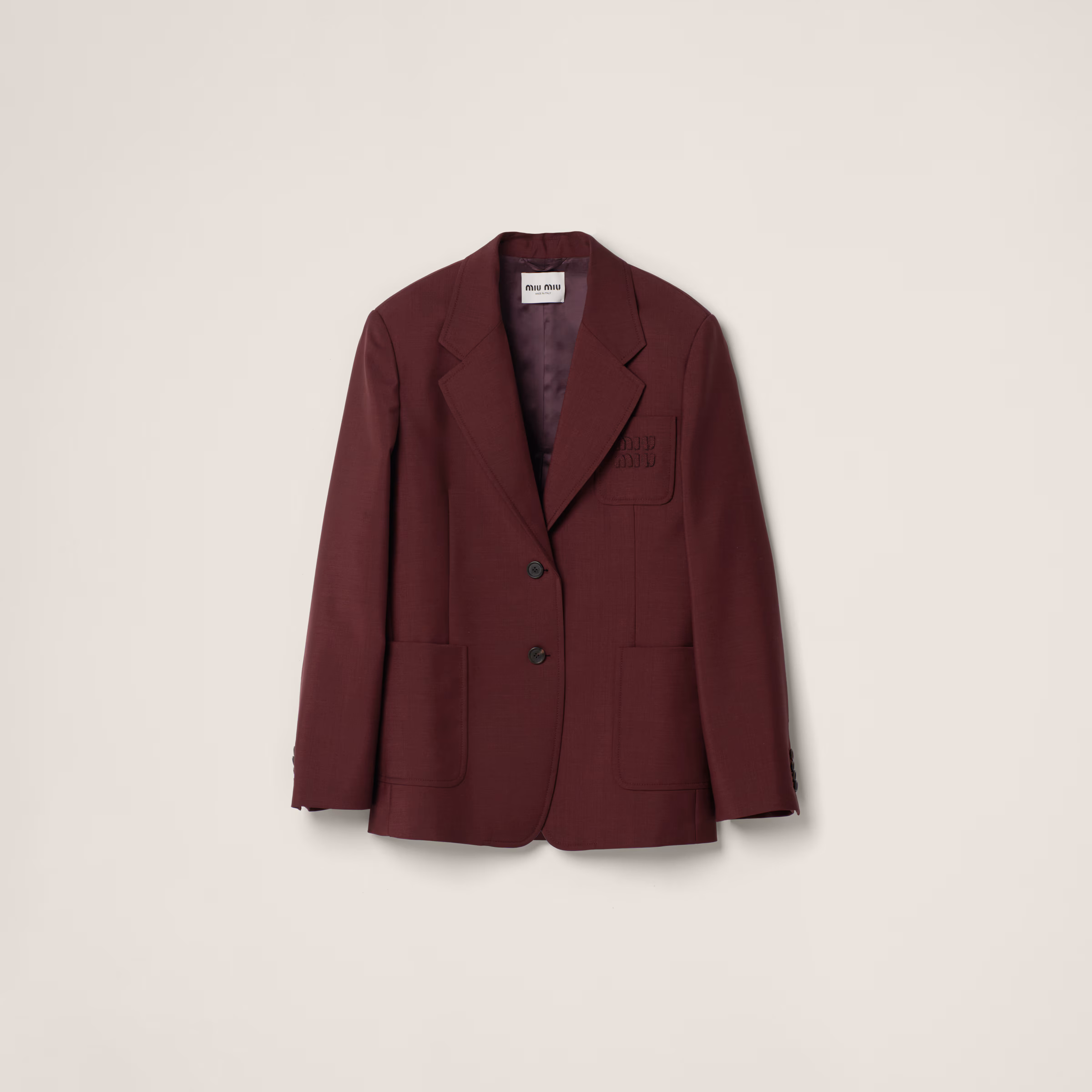 Single-Breasted Mohair Jacket