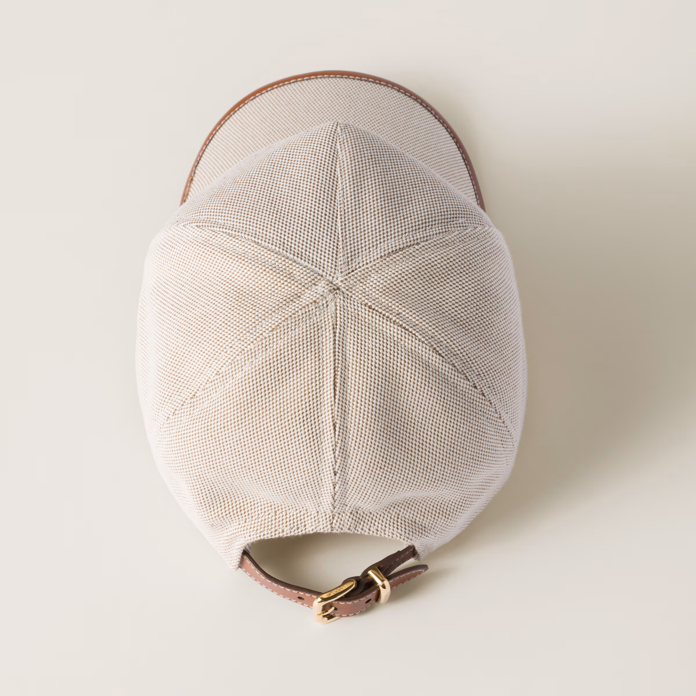 Canvas And Leather Baseball Cap