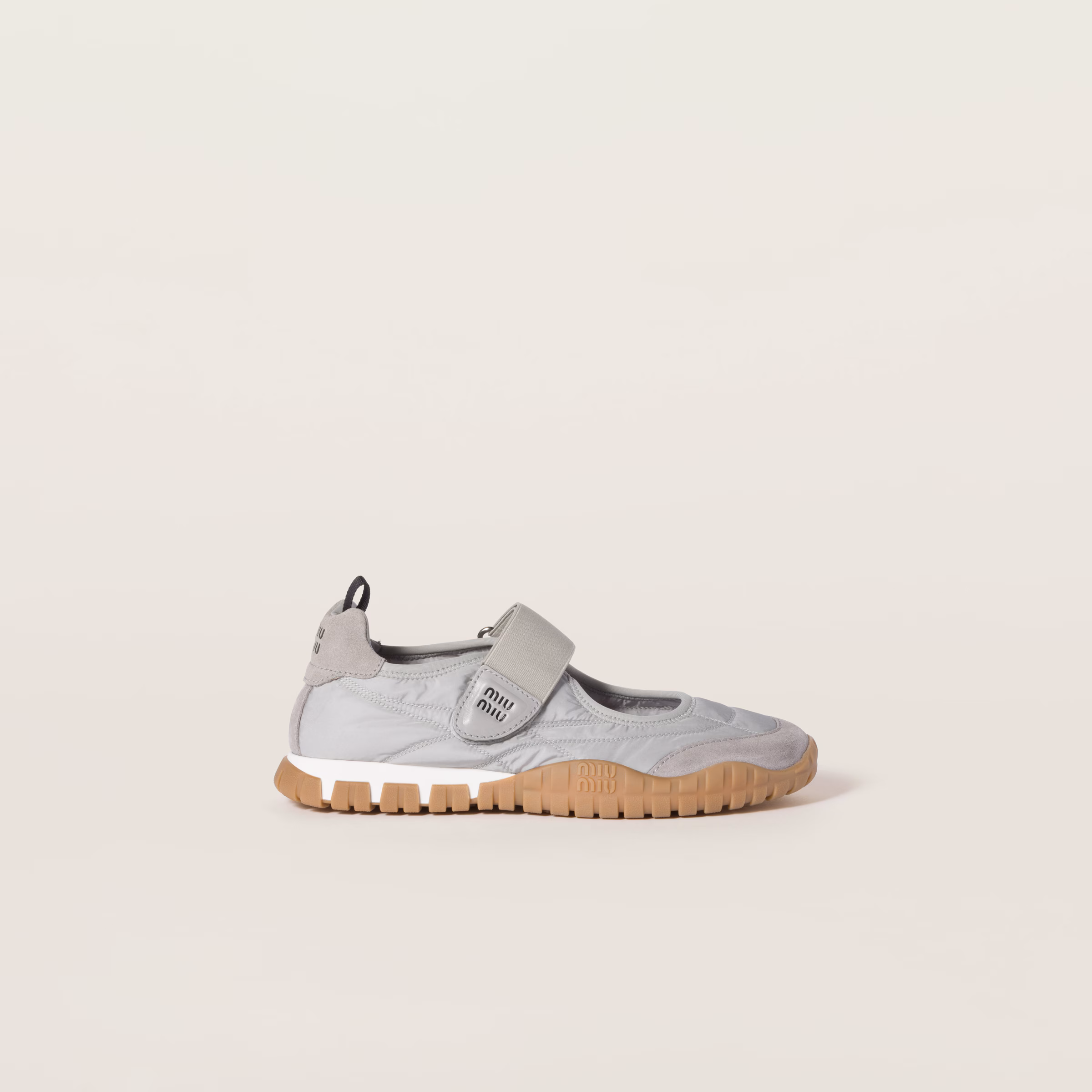 Tyre Technical Fabric And Suede Ballerinas