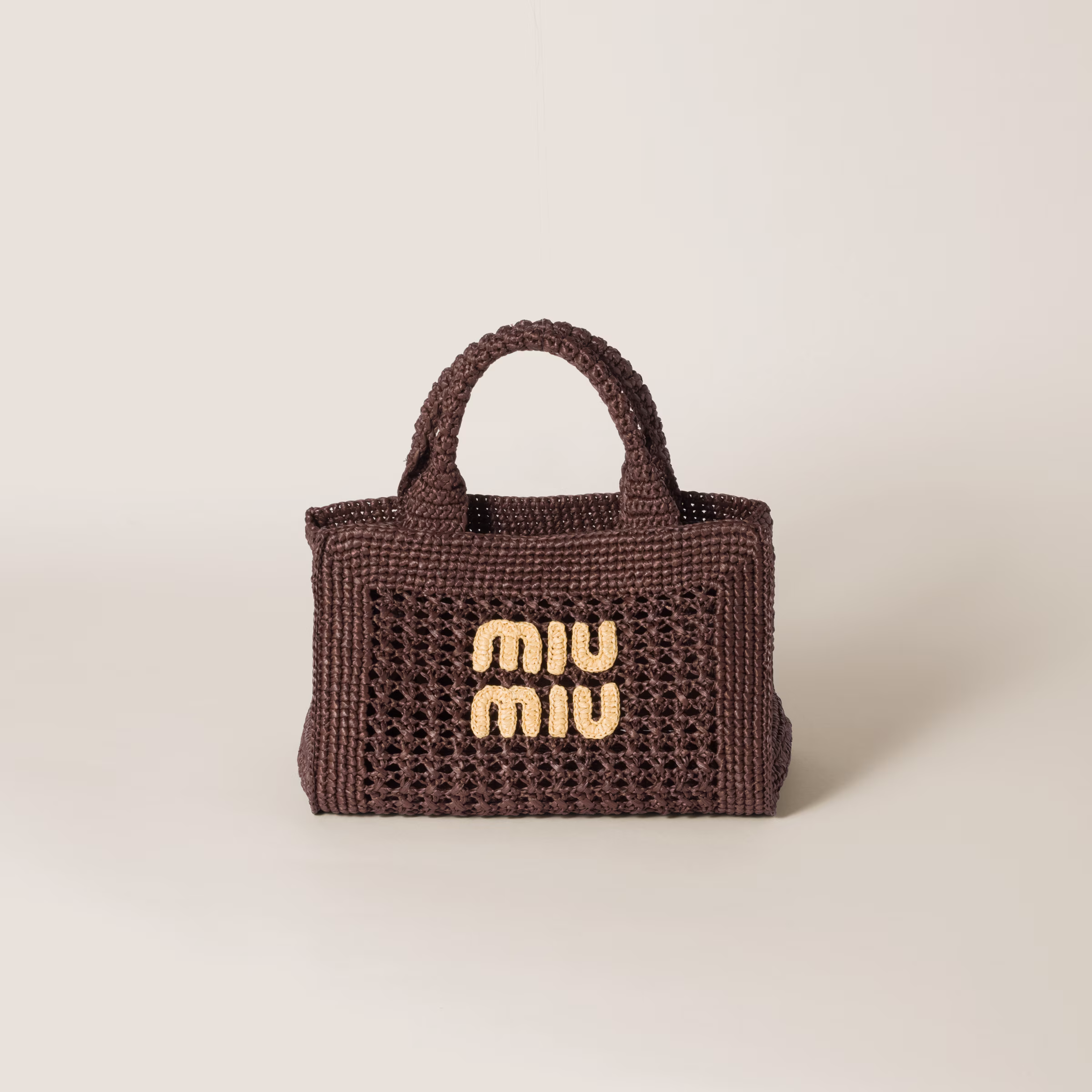 Raffia-Effect Woven Handbag
