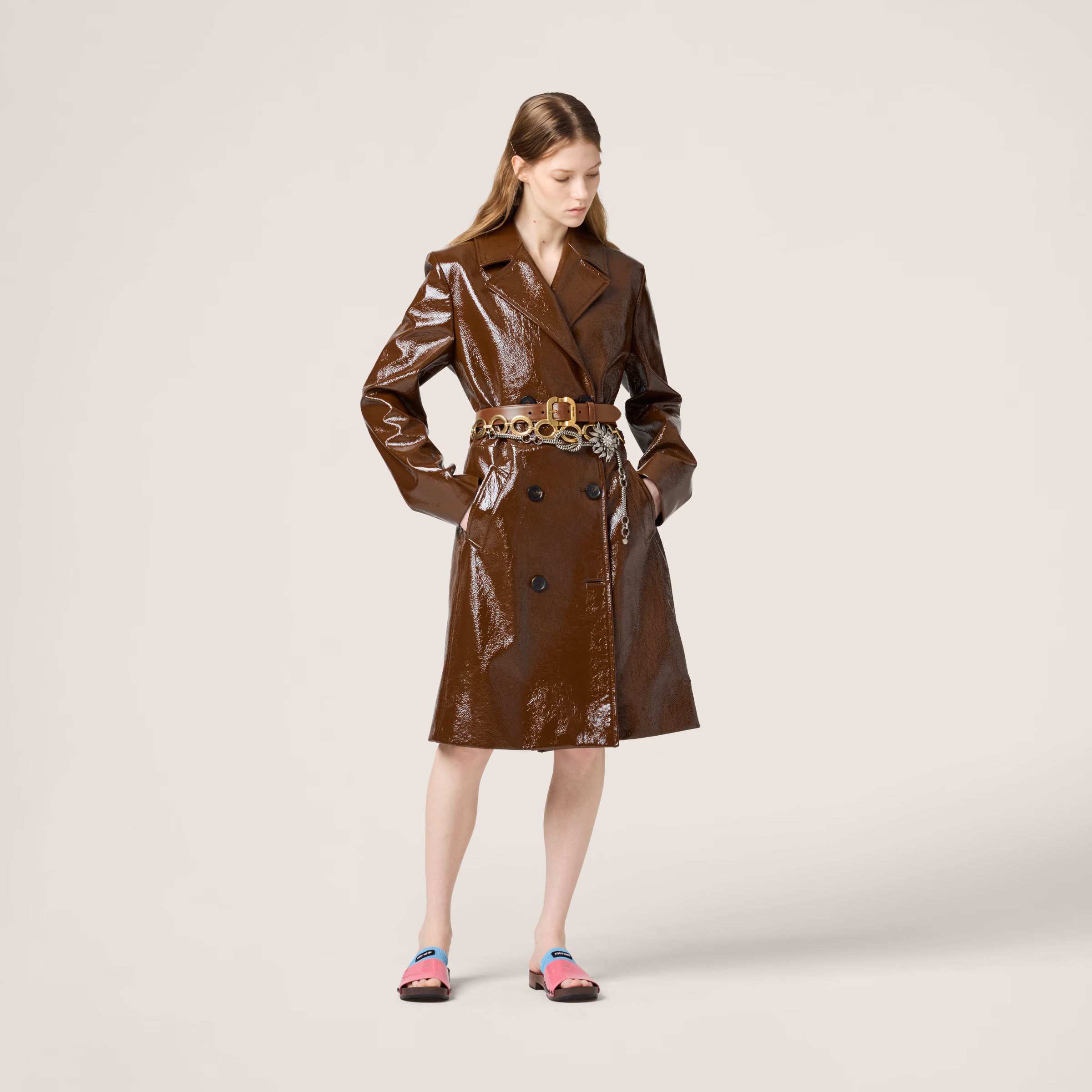 Double-Breasted Naplak Coat