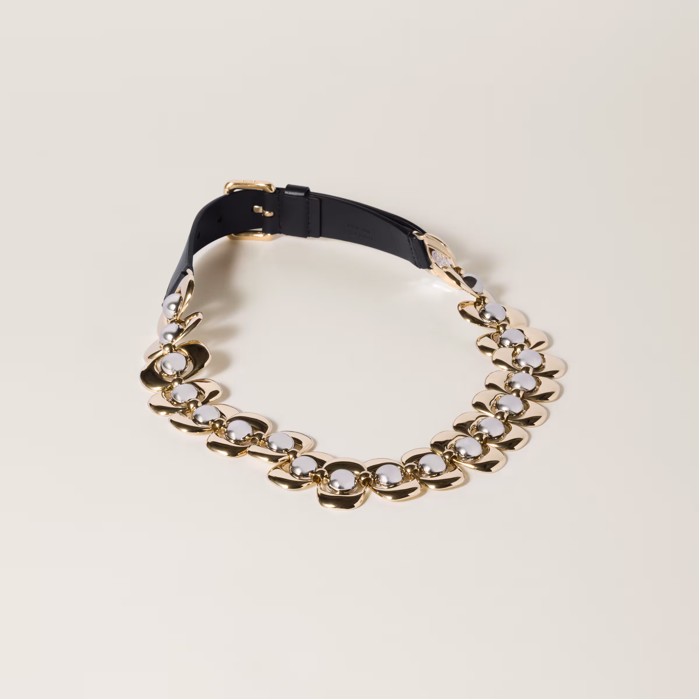 Leather And Metal Belt