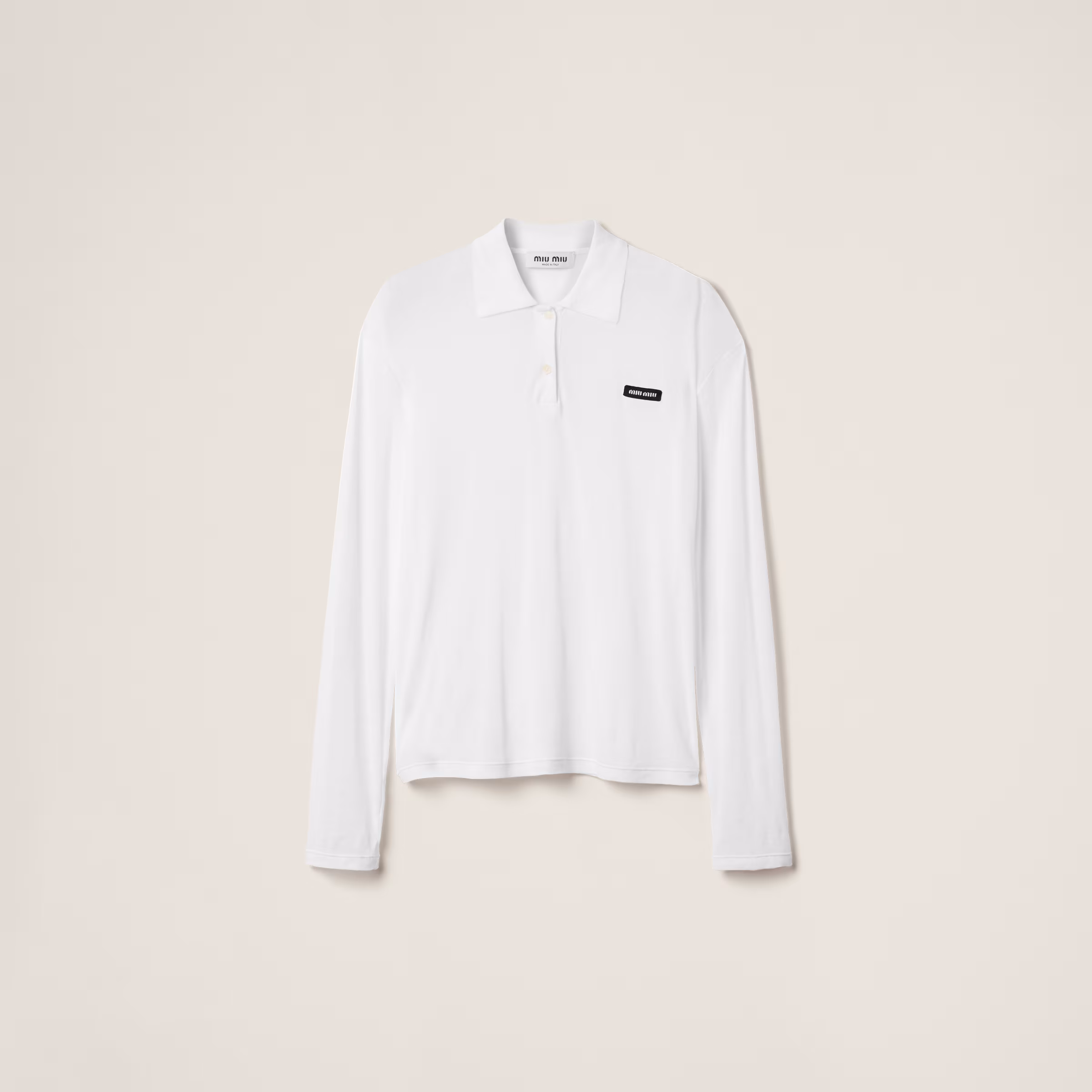 Ribbed Jersey Polo Shirt