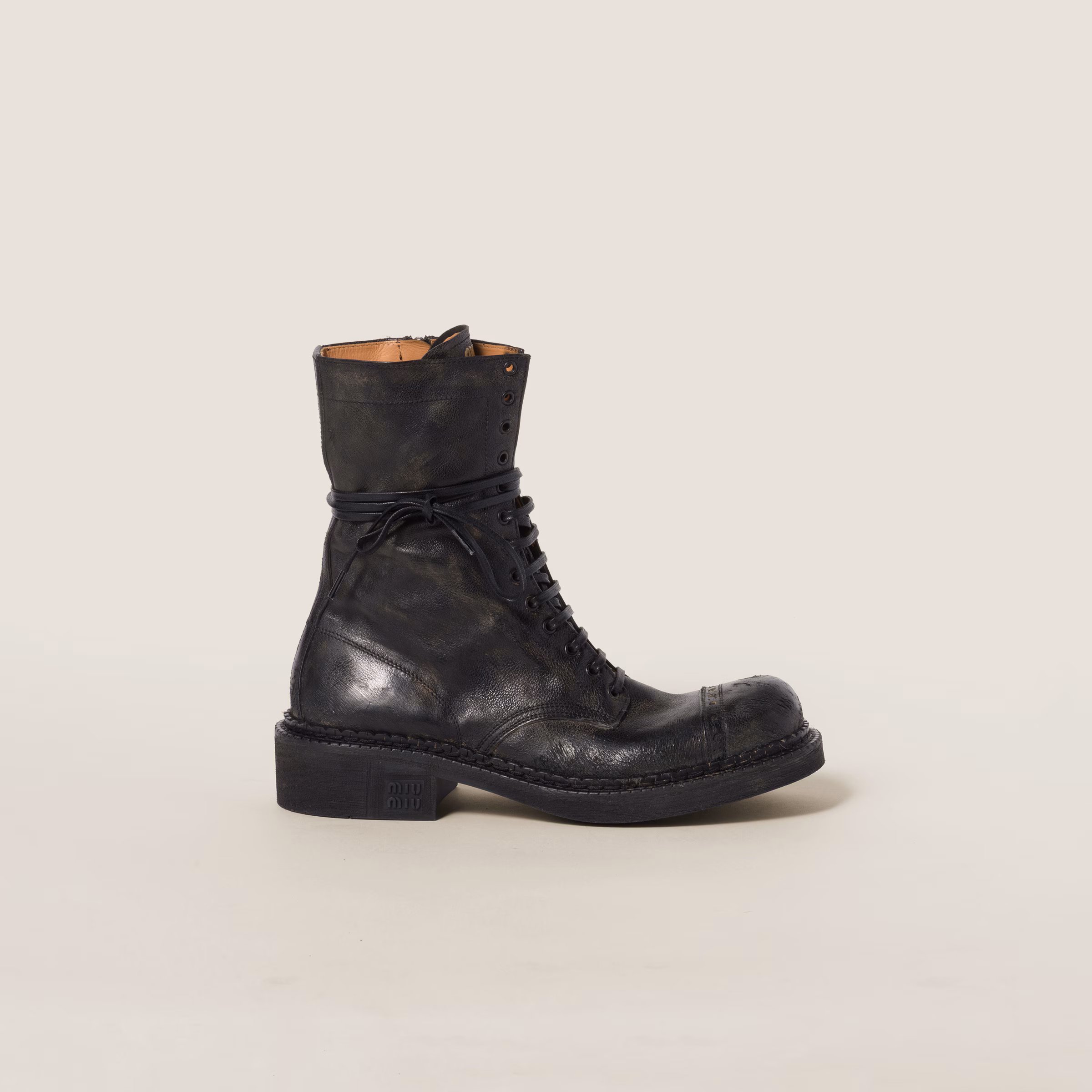 Leather Laced Booties
