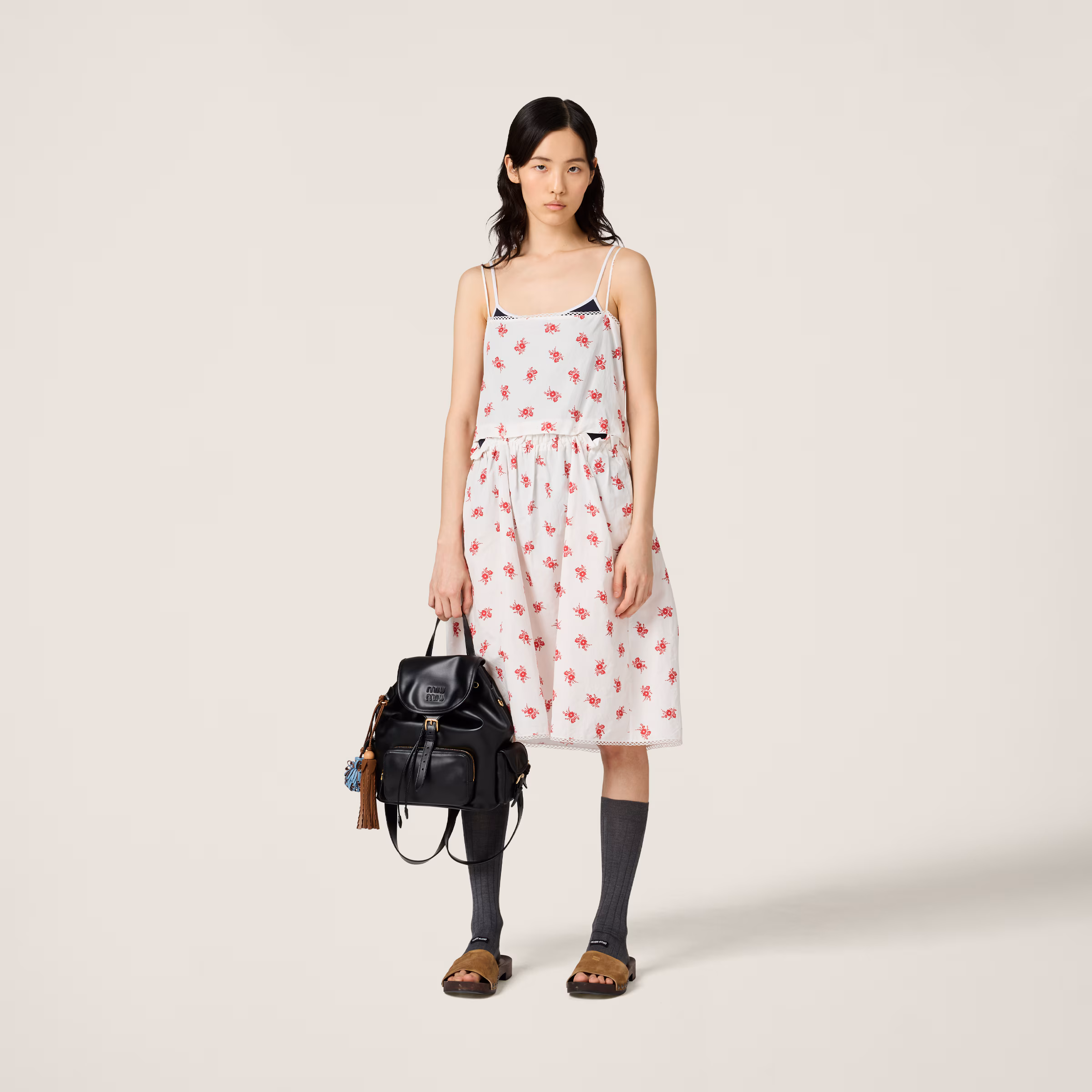 Slubbed Poplin Dress