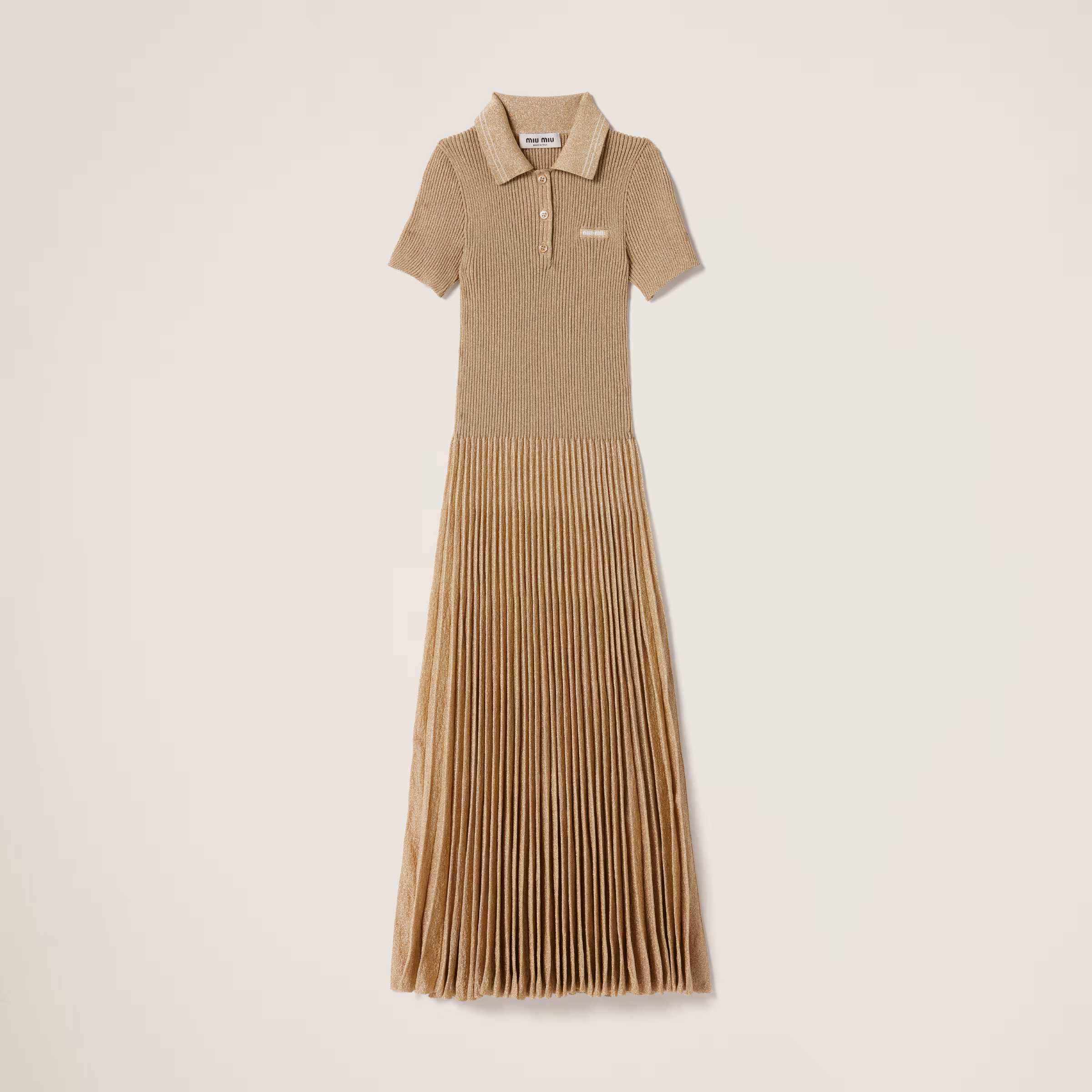 Lamé Polo Dress