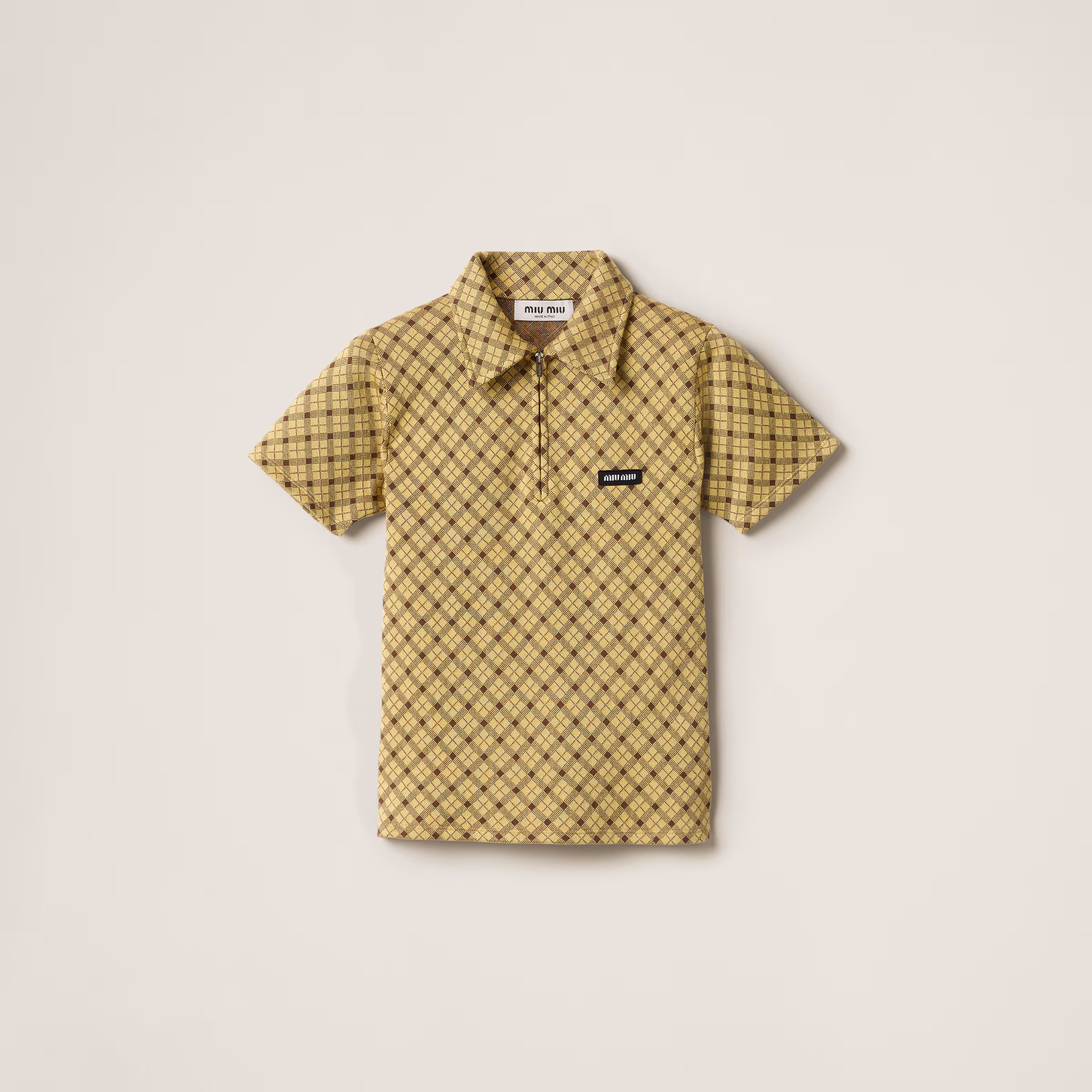 Silk Knit Polo Shirt