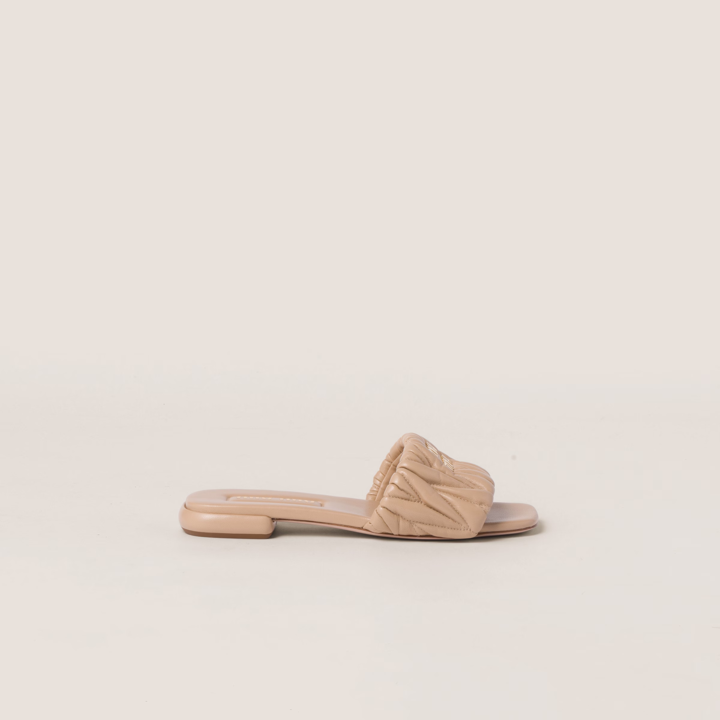 Matelassé Nappa Leather Slides