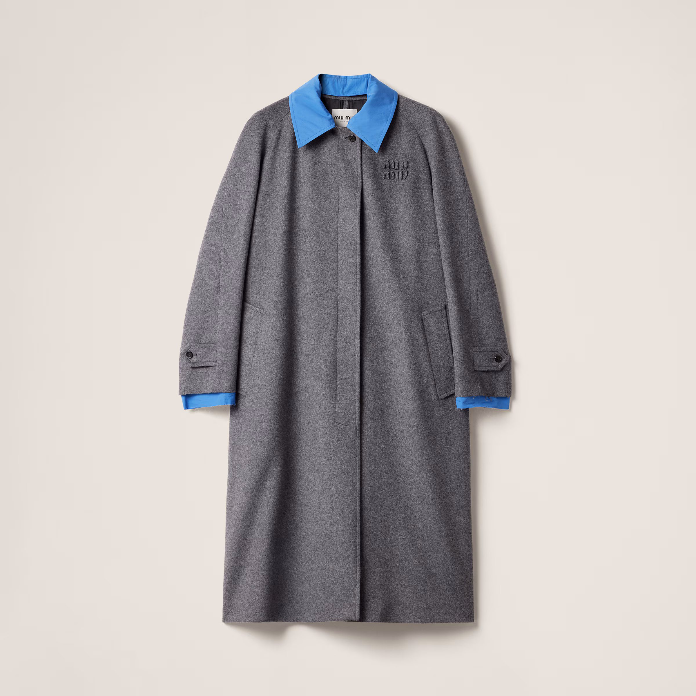 Single-Breasted Velour Coat