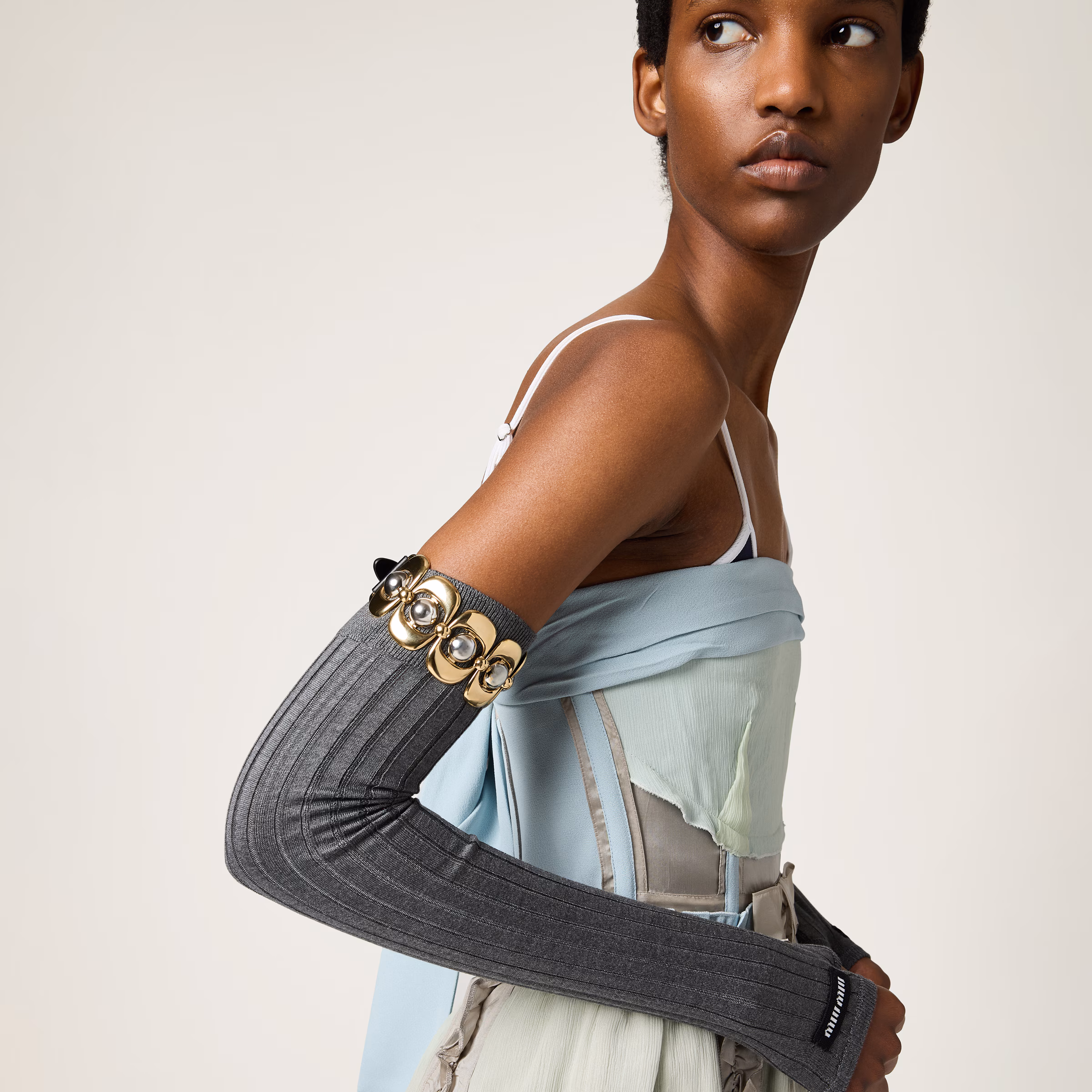 Leather And Metal Bracelet
