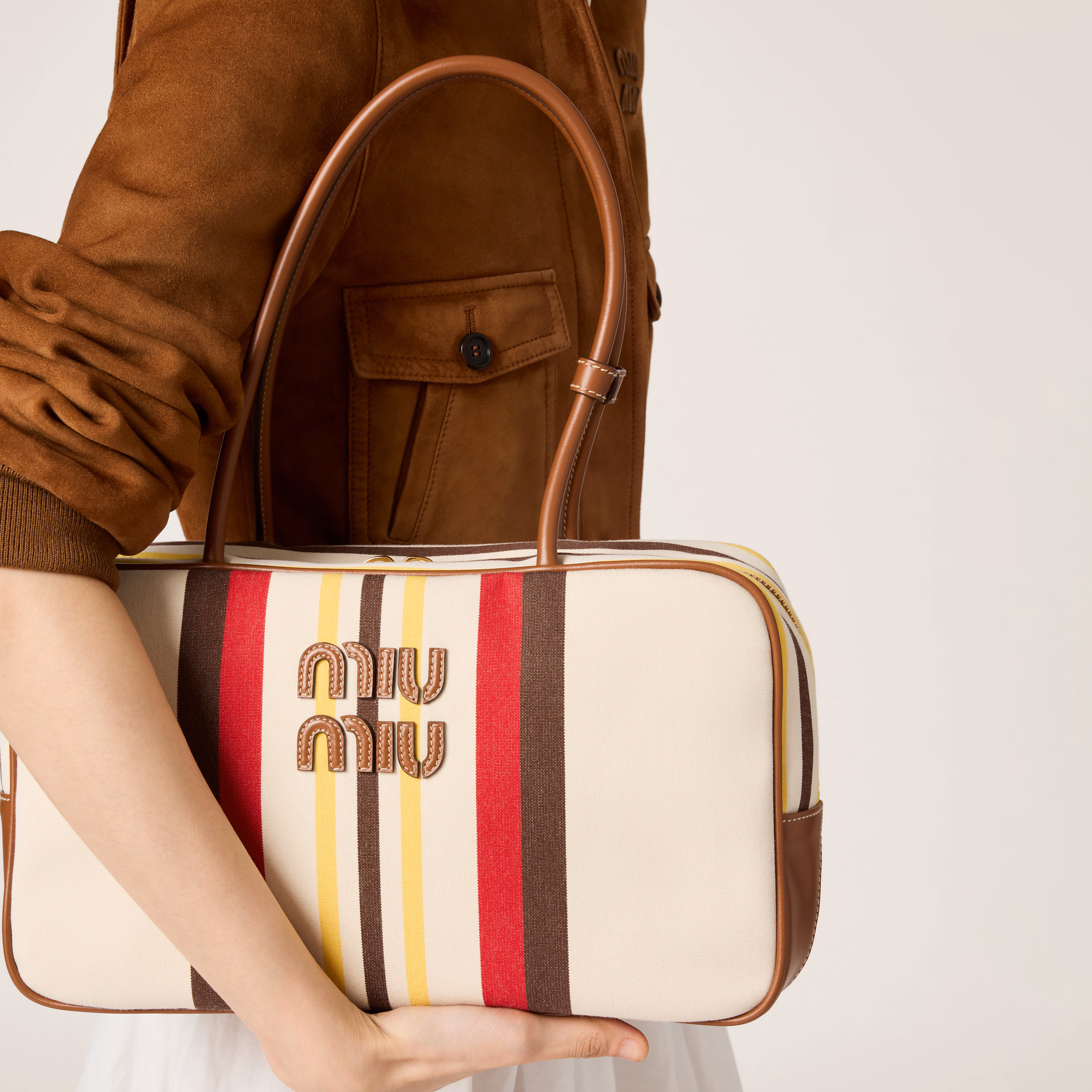 Beau Canvas And Leather Bag