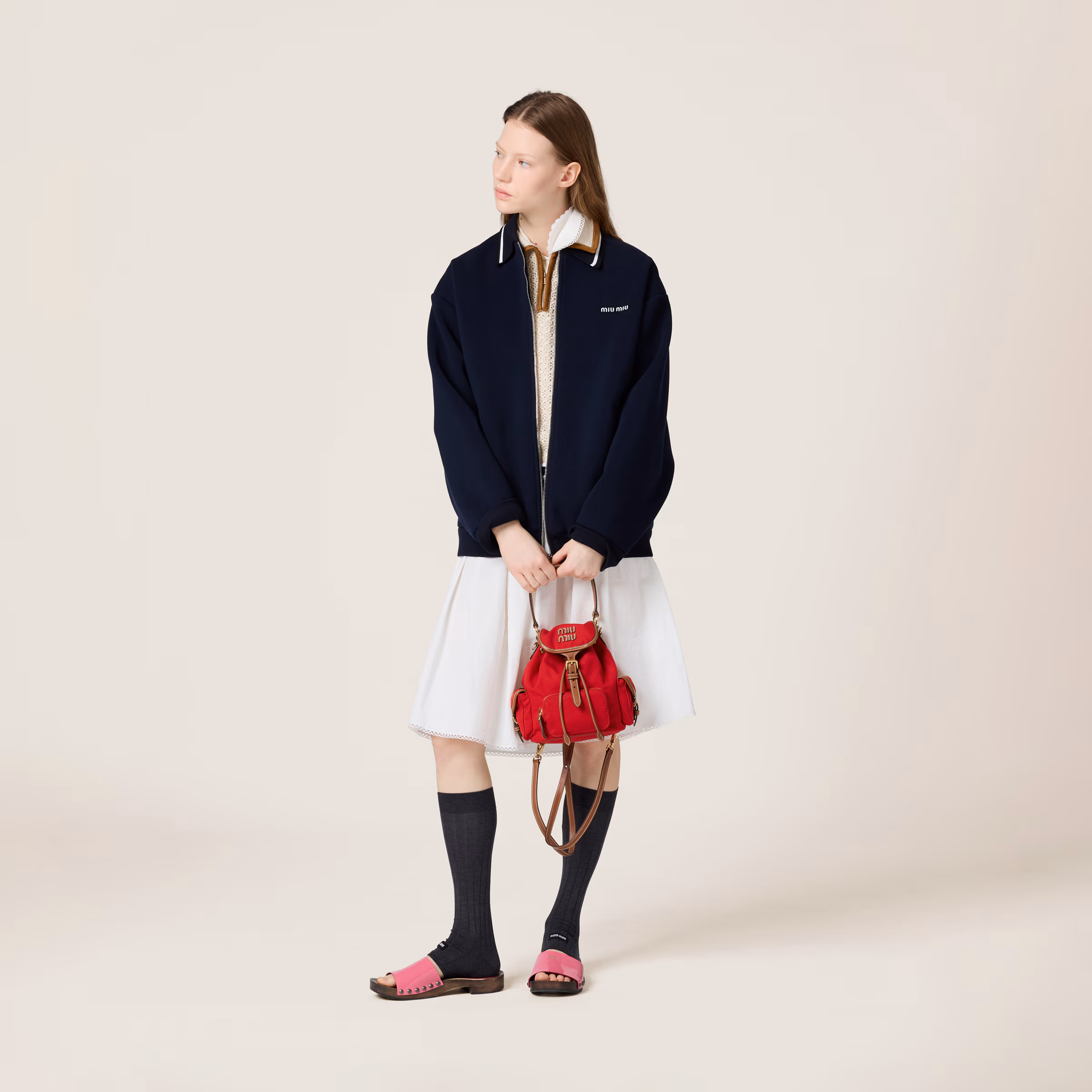 Canvas And Leather Backpack