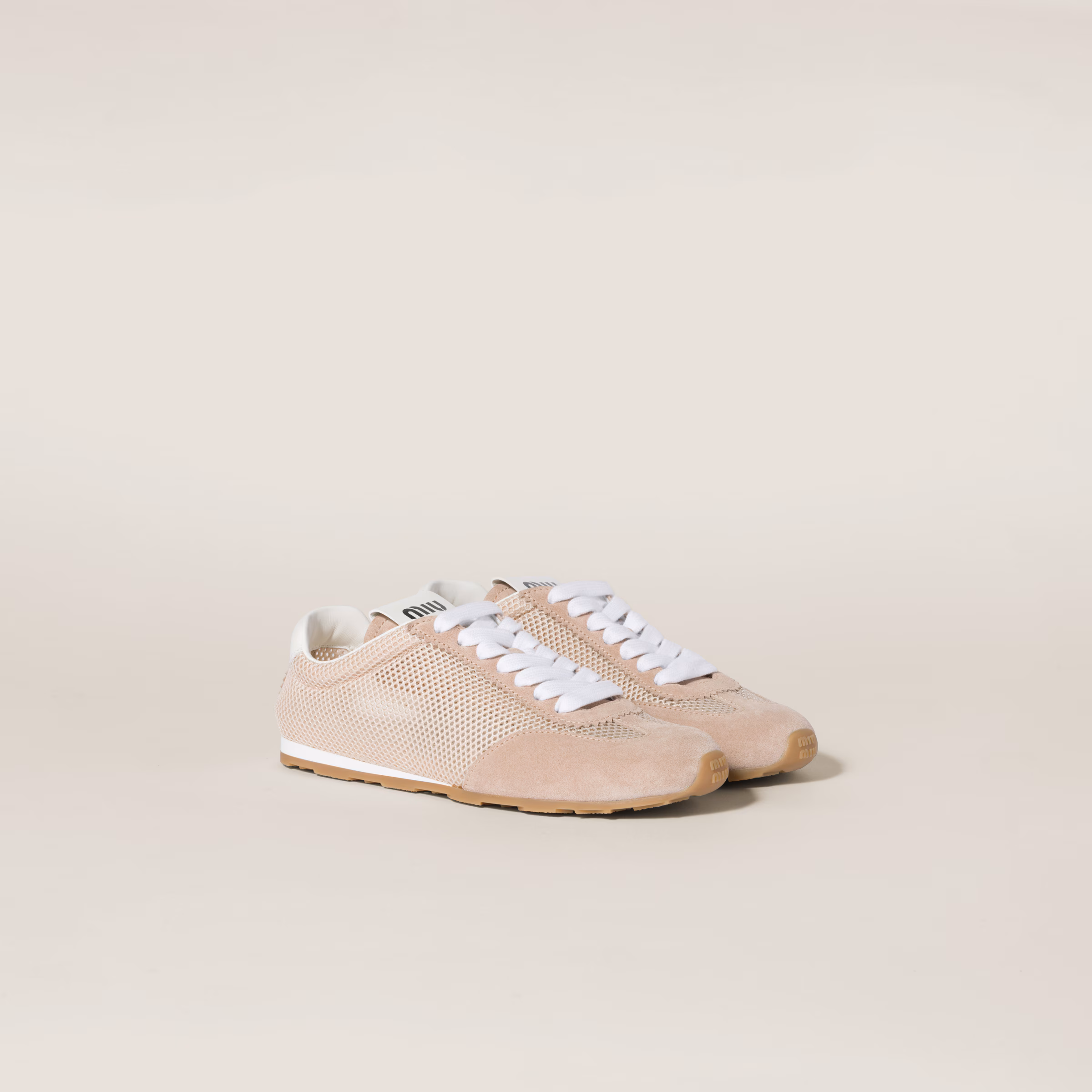 Plume Mesh And Suede Sneakers